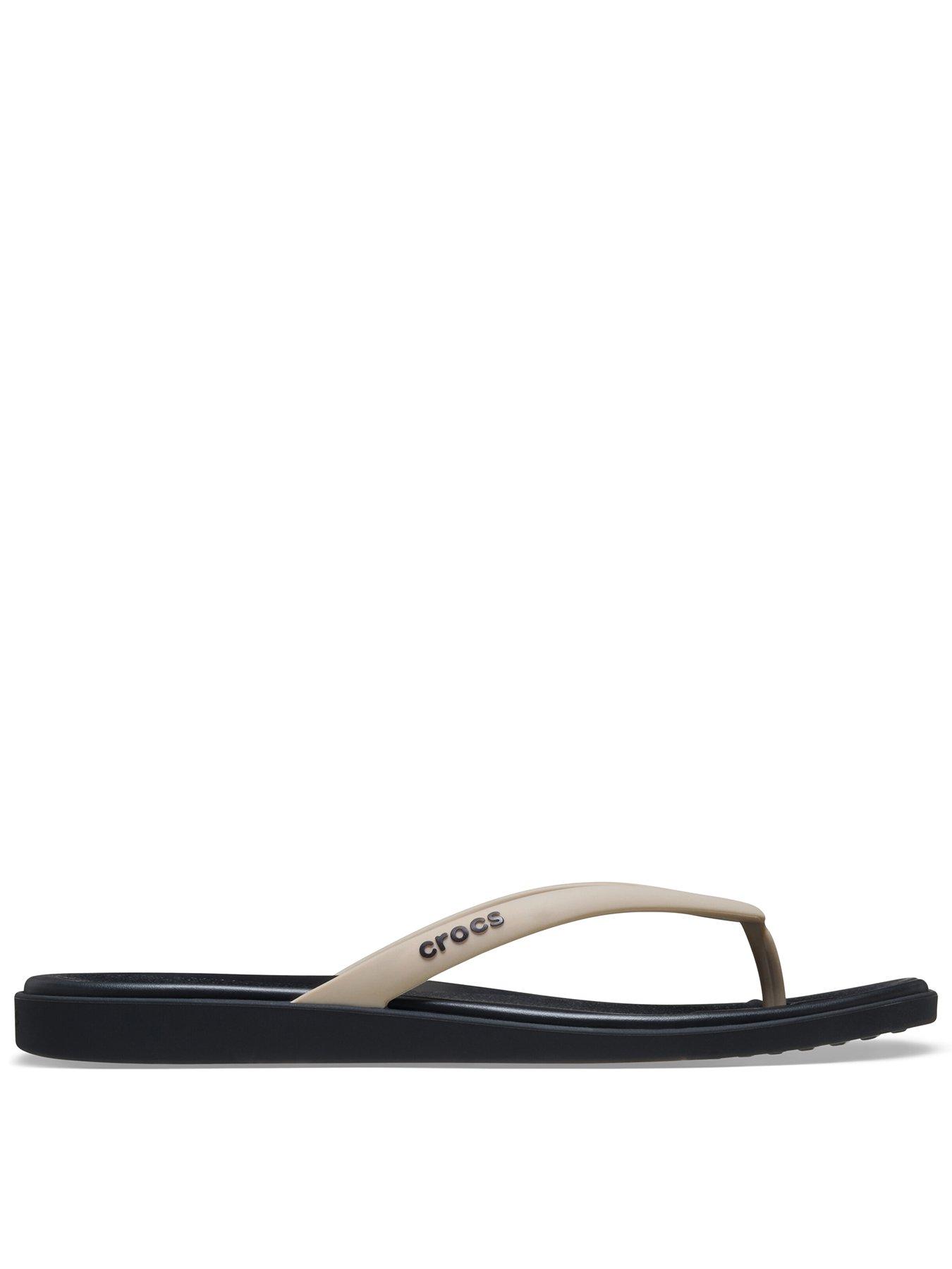 Image 1 of 6 of Crocs Miami Two Tone Flip Flop - Black