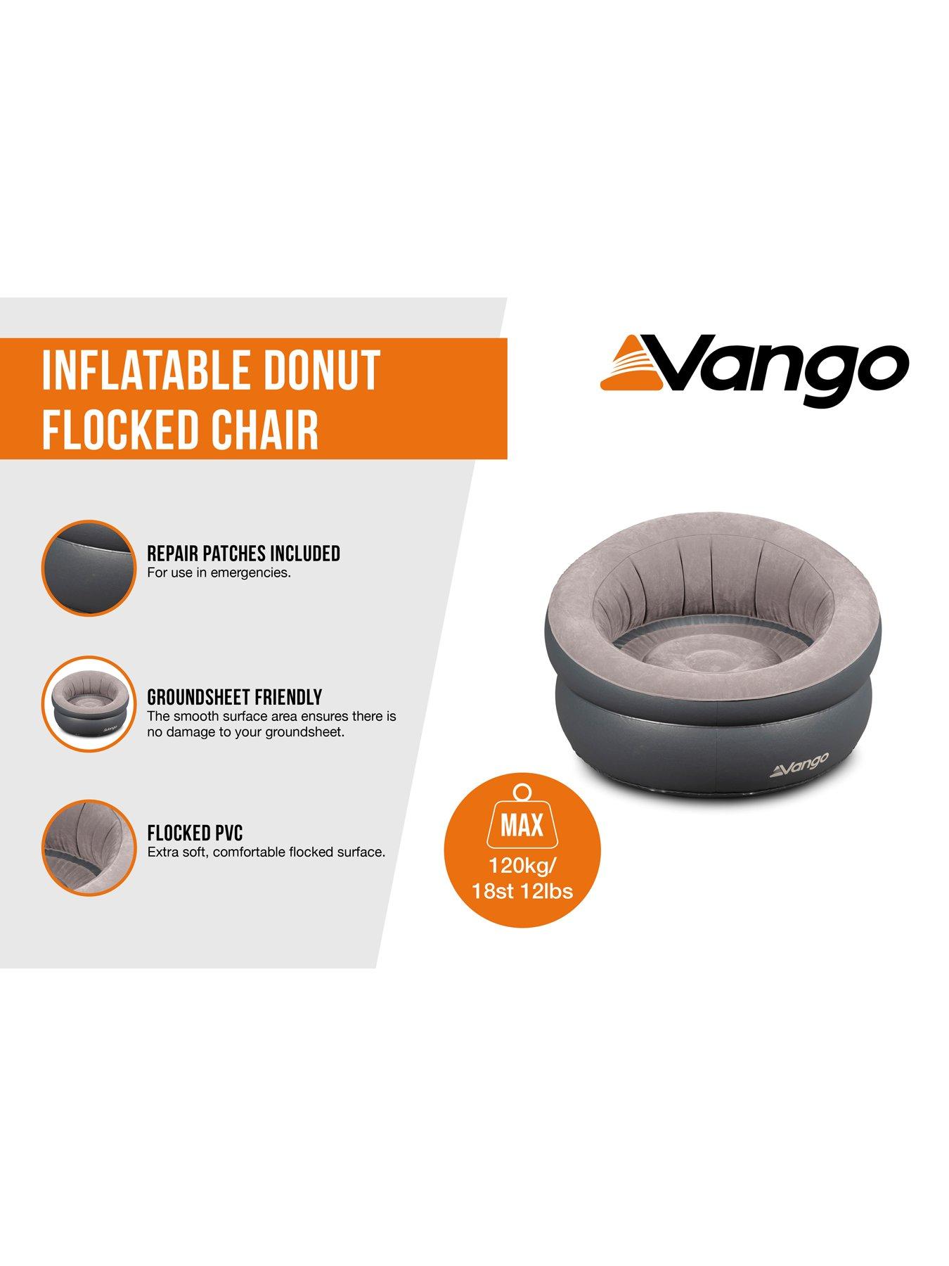  image of vango-inflatable-donut-chair-dark-grey