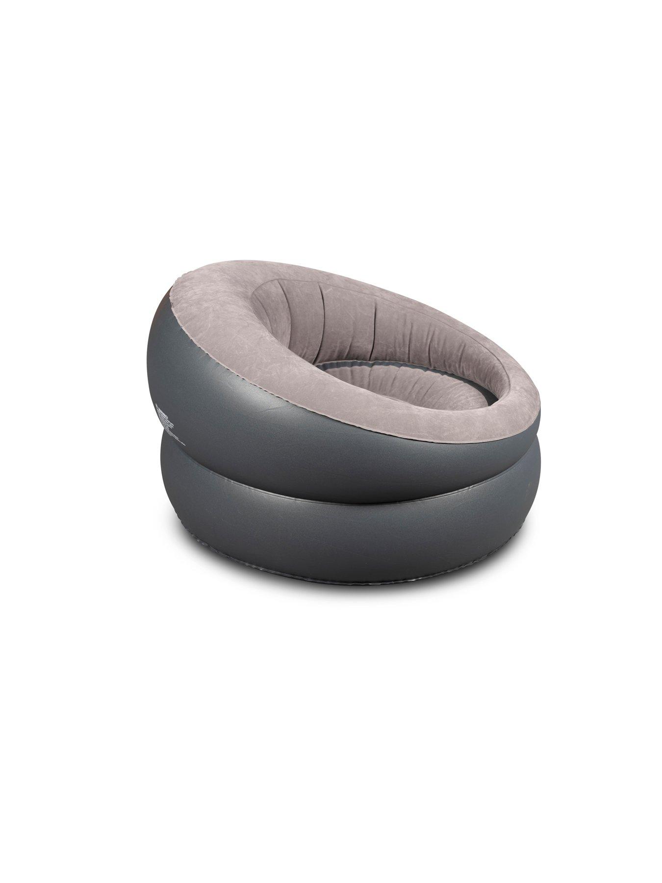  image of vango-inflatable-donut-chair-dark-grey