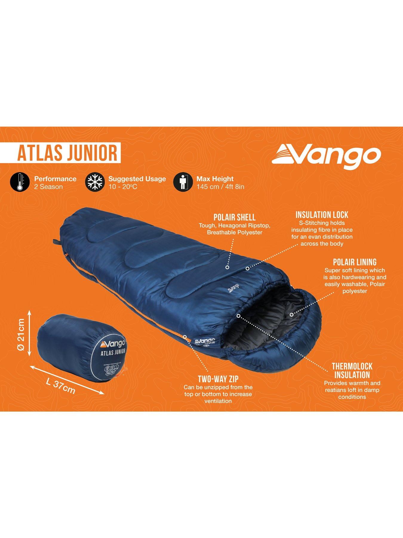  image of vango-atlas-junior-kids-sleeping-bagnbsp--navy