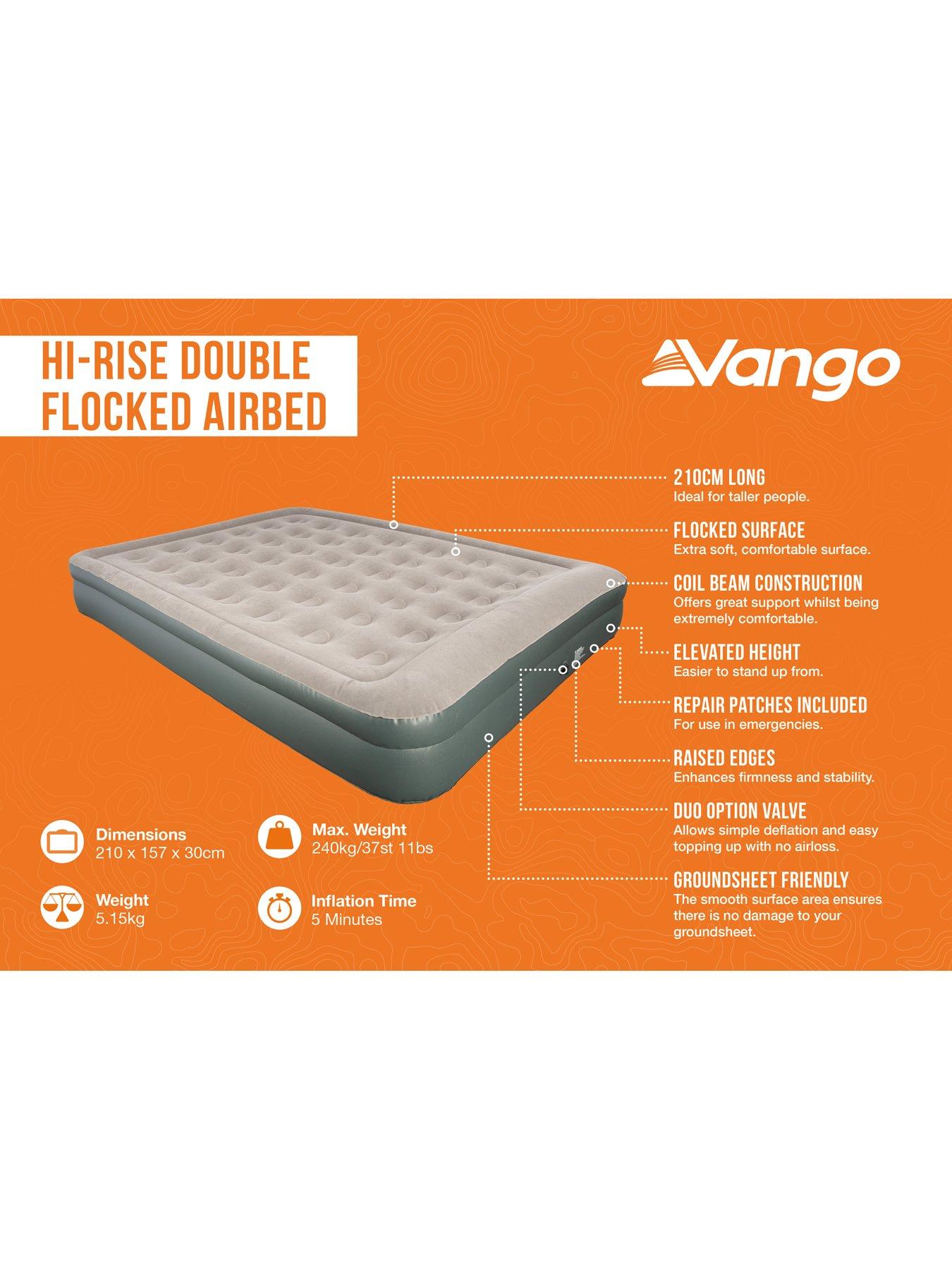 Image 2 of 3 of Vango Hi Rise Double Flocked Airbed