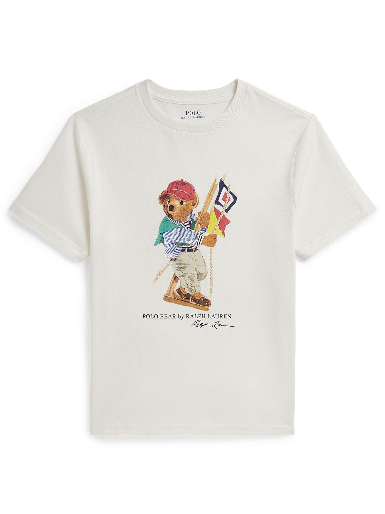 Polo Ralph Lauren Boys Bear Short Sleeve T-Shirt - White