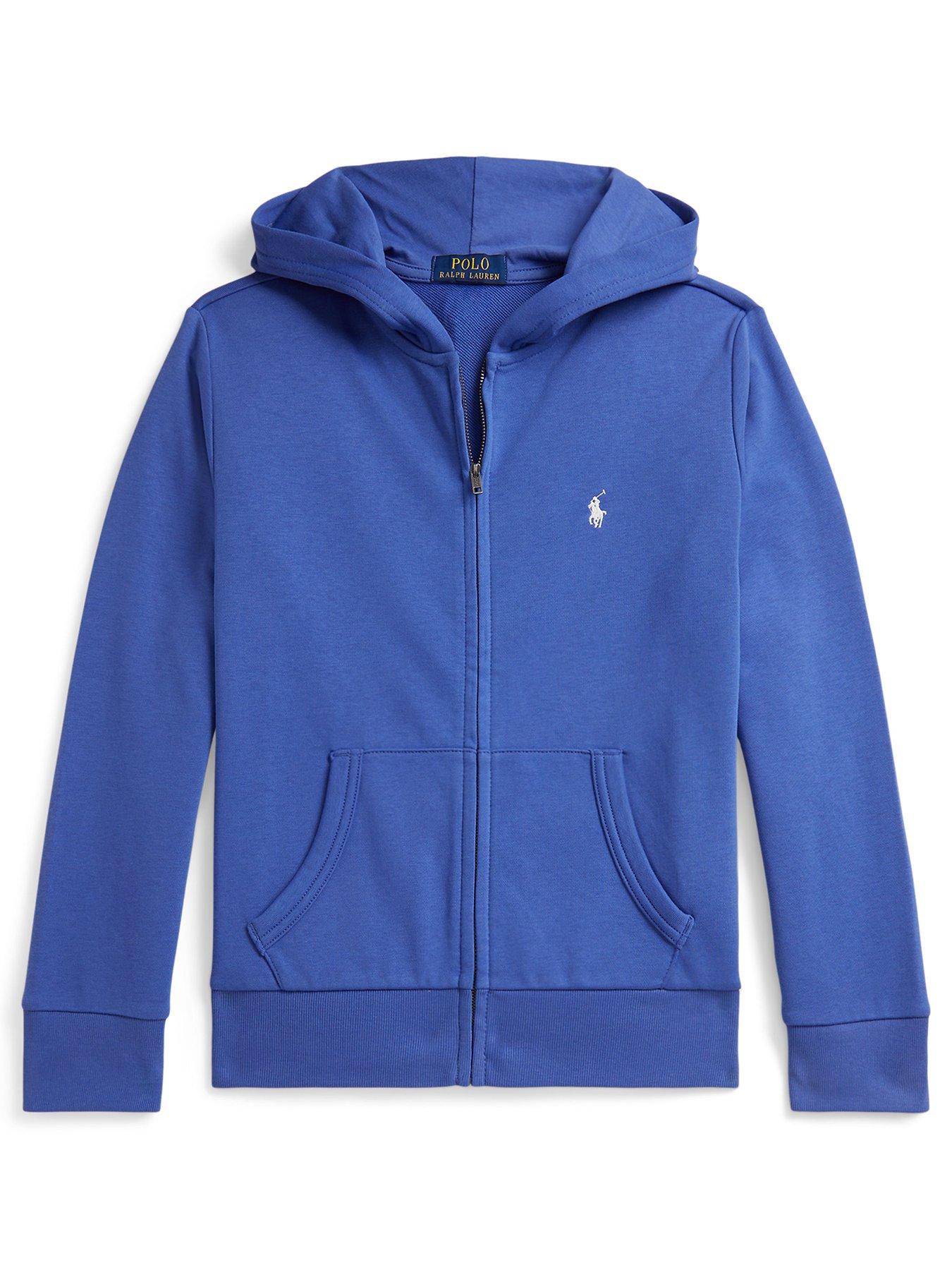 Polo Ralph Lauren Boys Graphic Logo Full Zip Hoodie - Blue