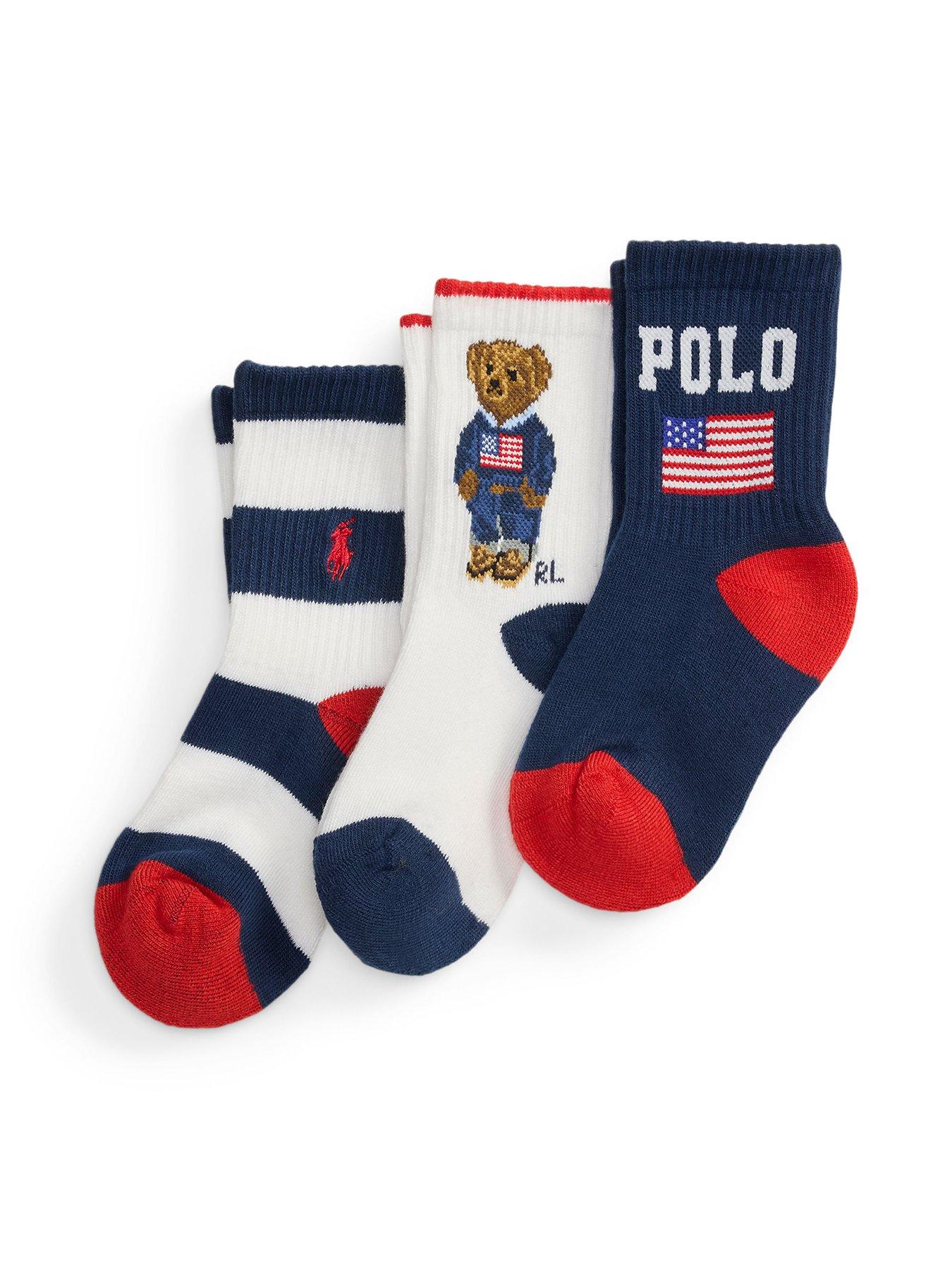 Image 1 of 2 of Polo Ralph Lauren Boys 3 Pack Of Socks - Multi
