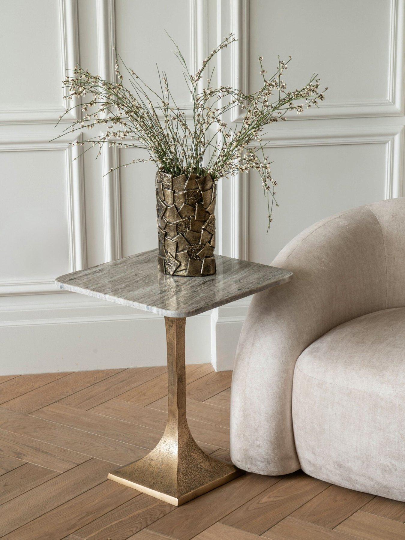 Image 1 of 5 of Libra Interiors Morchino Marble Side Table