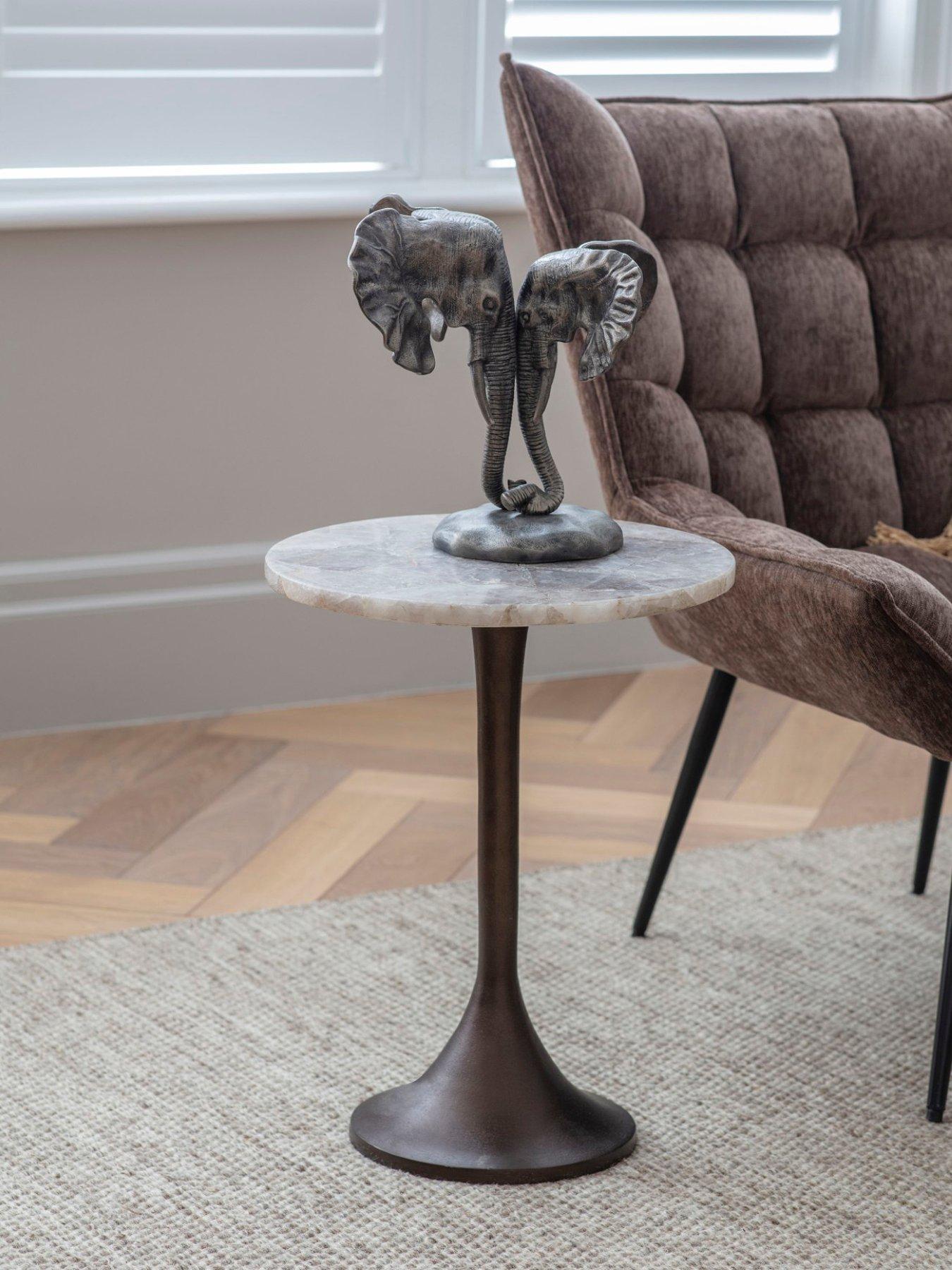 Libra Interiors Bosworth Smokey Quartz Side Table