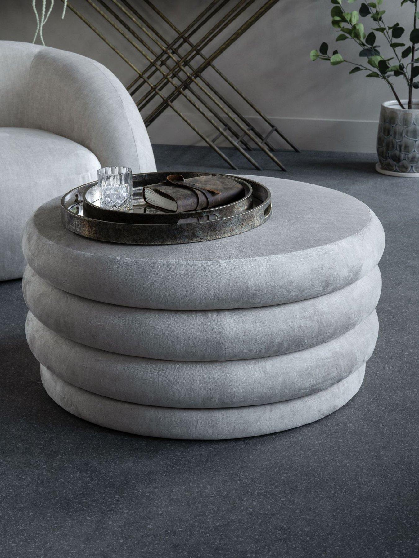 Libra Interiors Casa Storage Ottoman - Cream