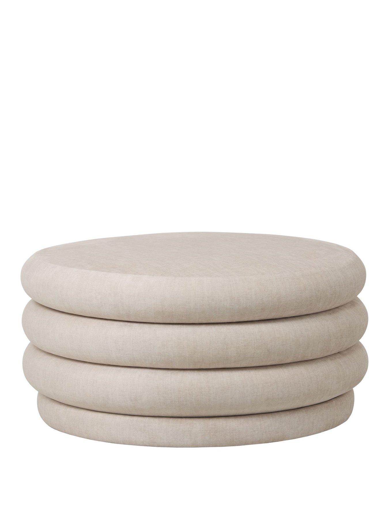 Image 2 of 5 of Libra Interiors Casa Storage Ottoman - Cream