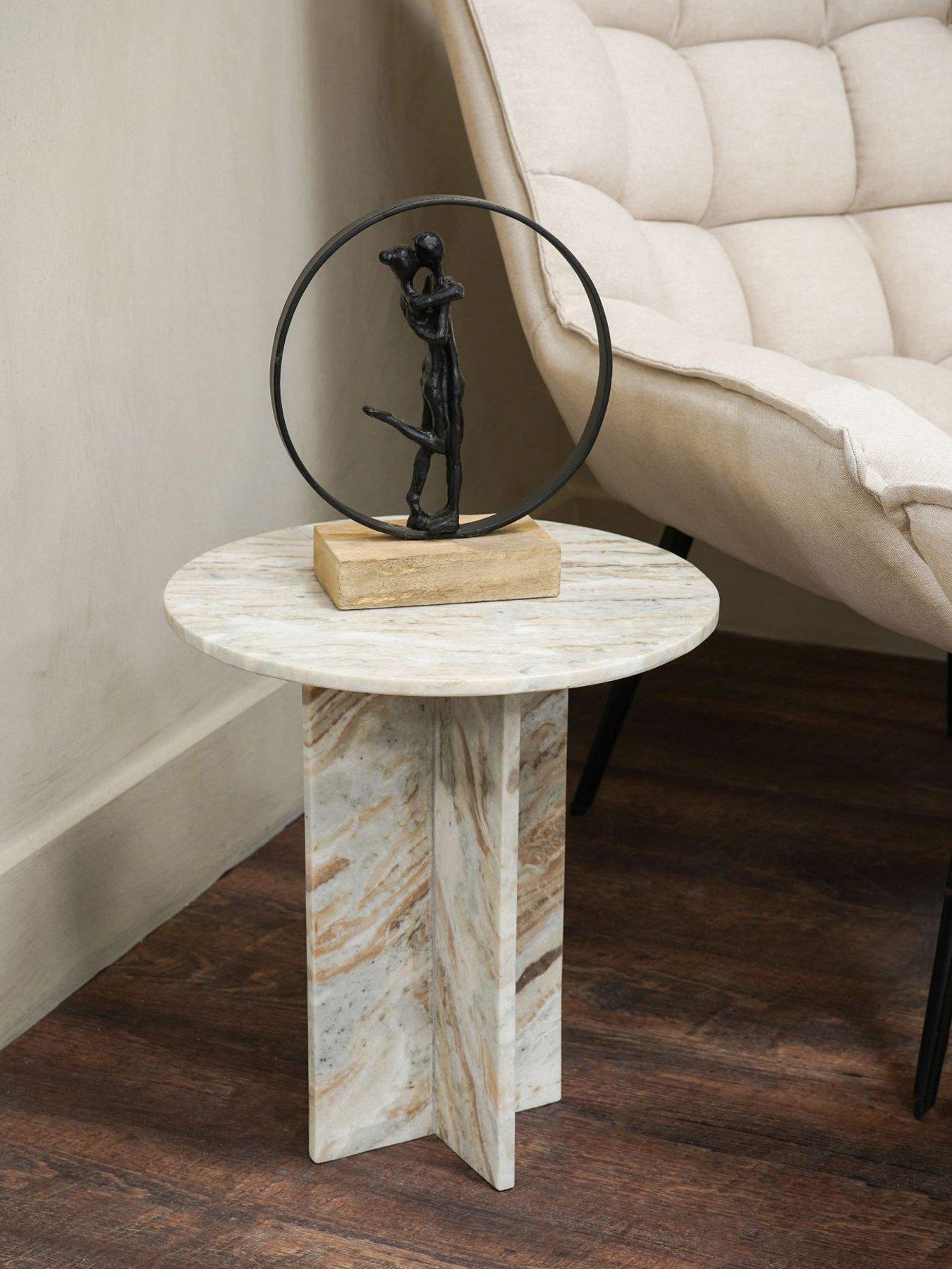 front image of libra-interiors-cavallo-fantasy-brown-marble-side-table