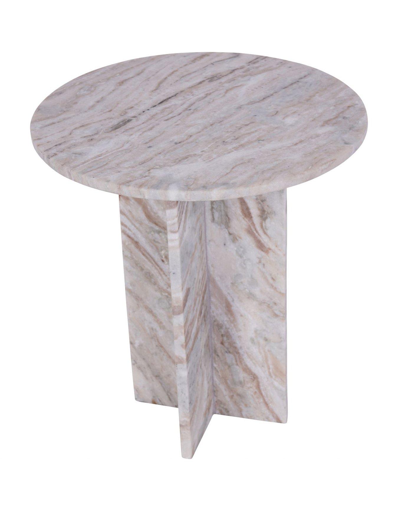  image of libra-interiors-cavallo-fantasy-brown-marble-side-table