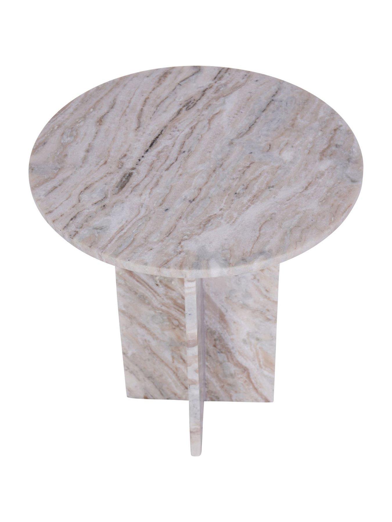  image of libra-interiors-cavallo-fantasy-brown-marble-side-table