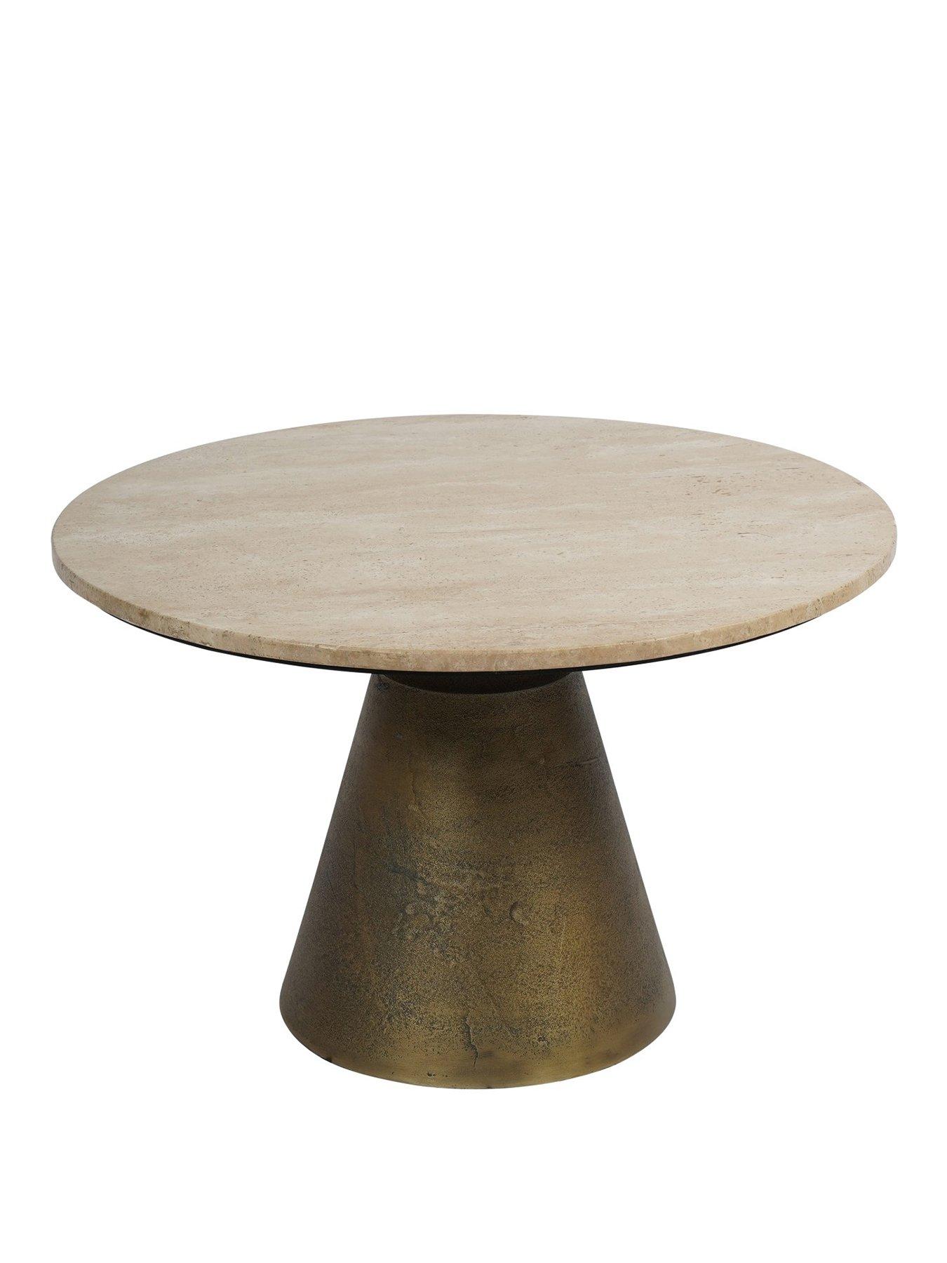  image of libra-interiors-clifton-antique-brass-travertine-coffee-table