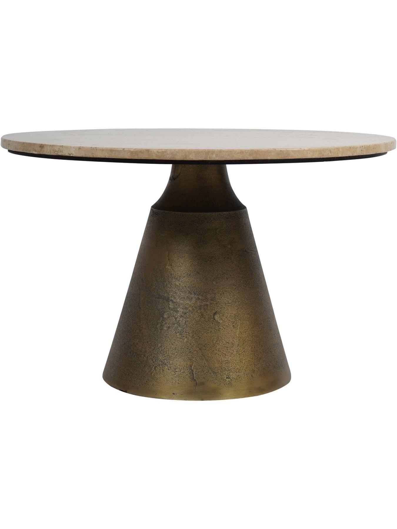  image of libra-interiors-clifton-antique-brass-travertine-coffee-table