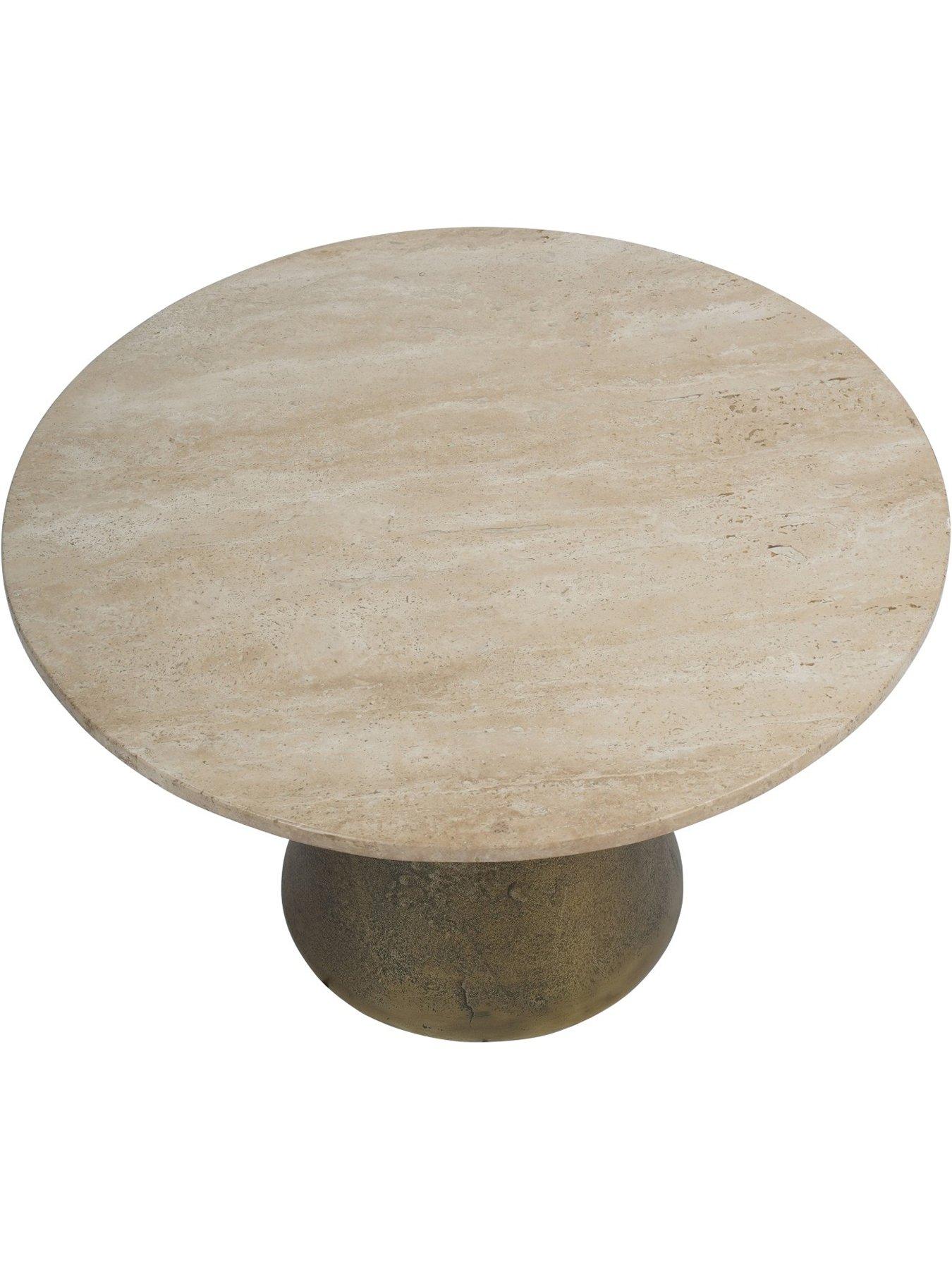  image of libra-interiors-clifton-antique-brass-travertine-coffee-table