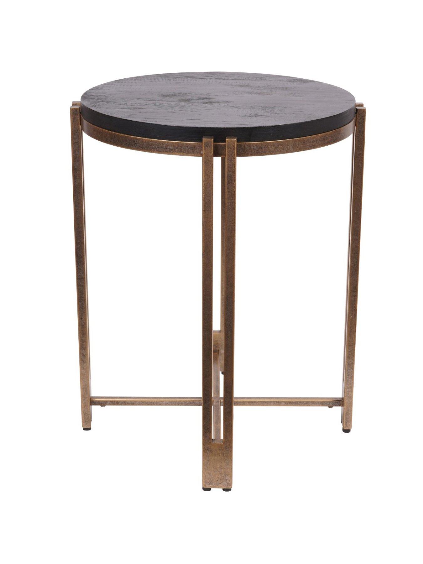  image of libra-interiors-dalston-sandblasted-wood-champagne-side-table