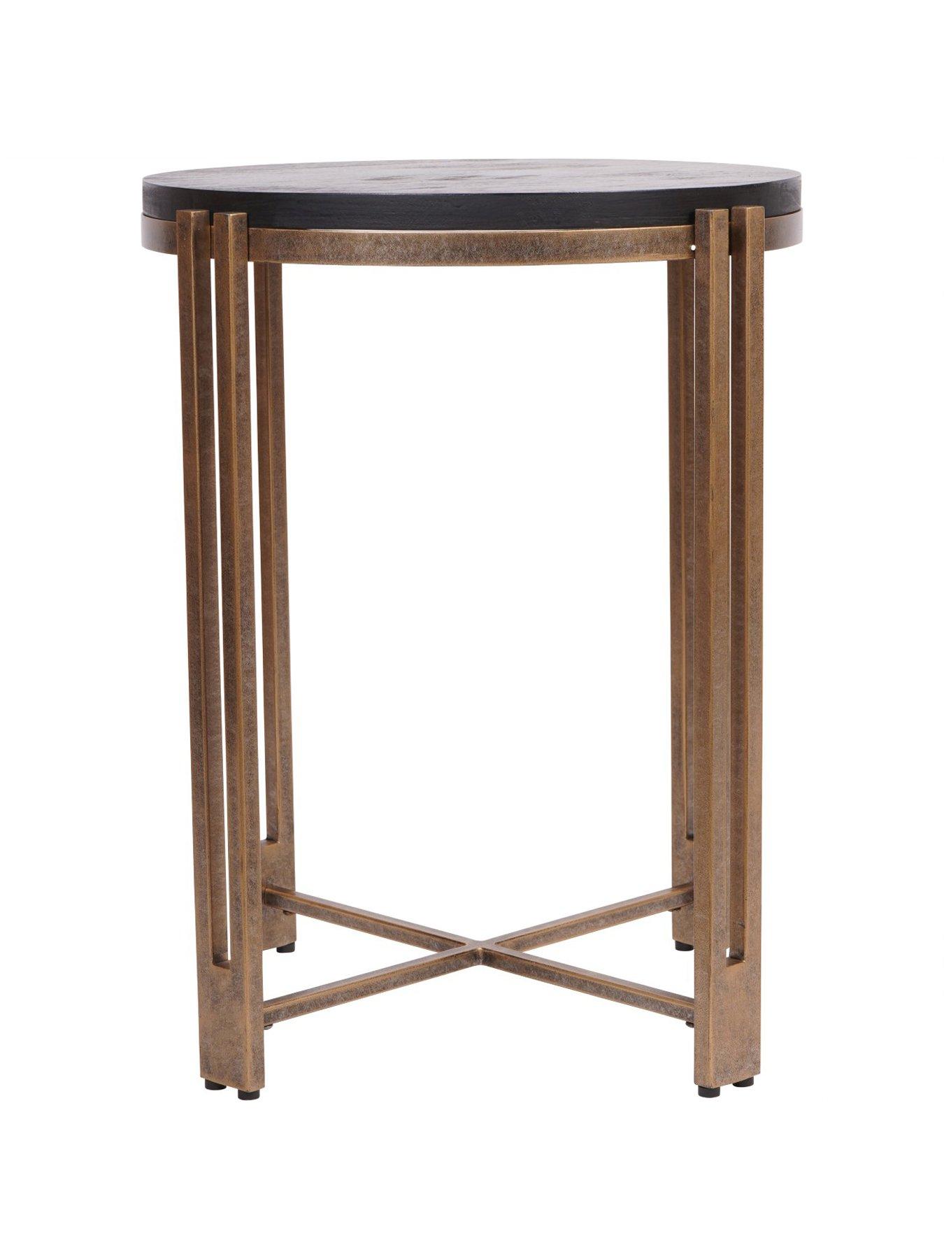  image of libra-interiors-dalston-sandblasted-wood-champagne-side-table