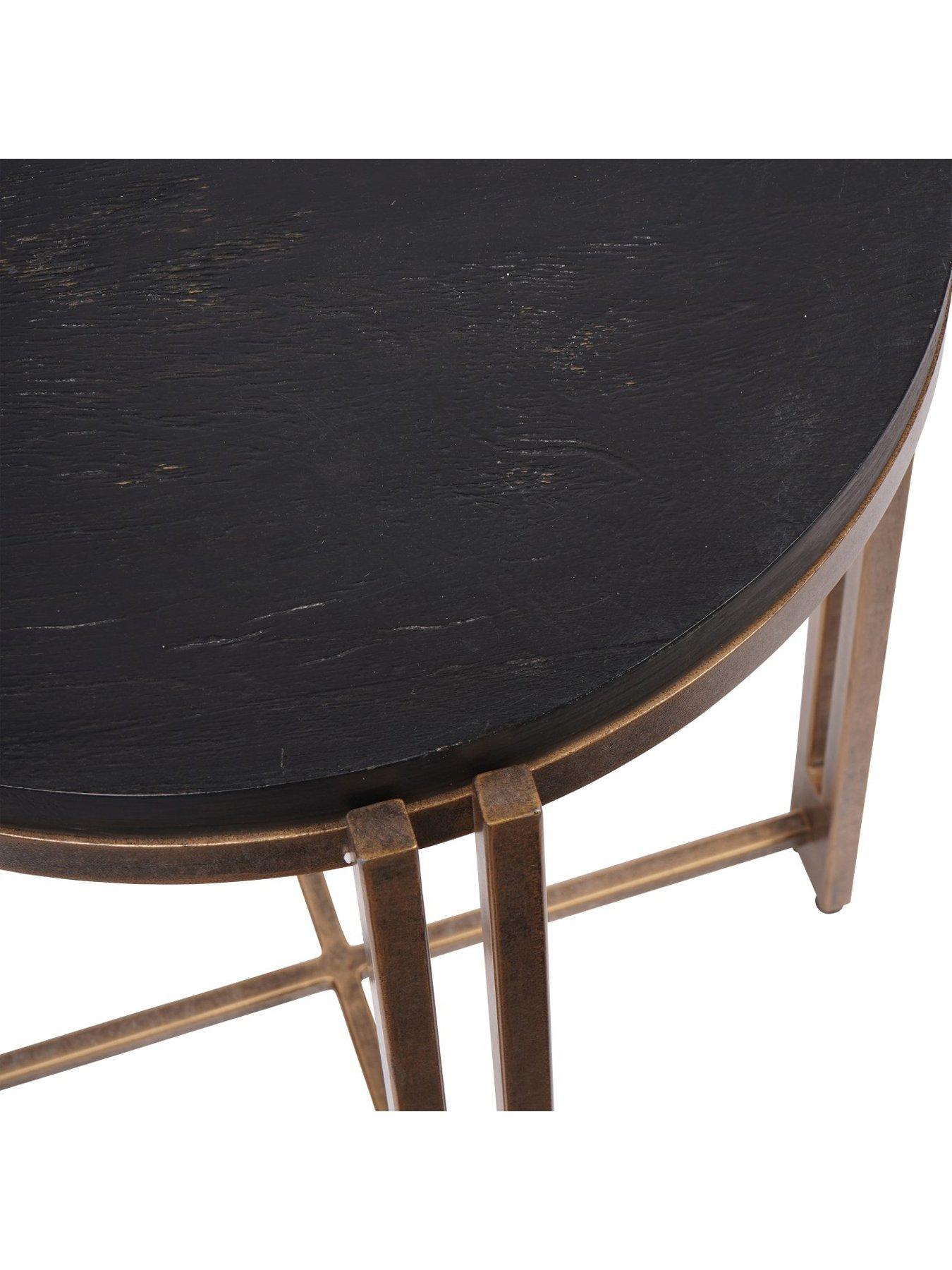  image of libra-interiors-dalston-sandblasted-wood-champagne-side-table