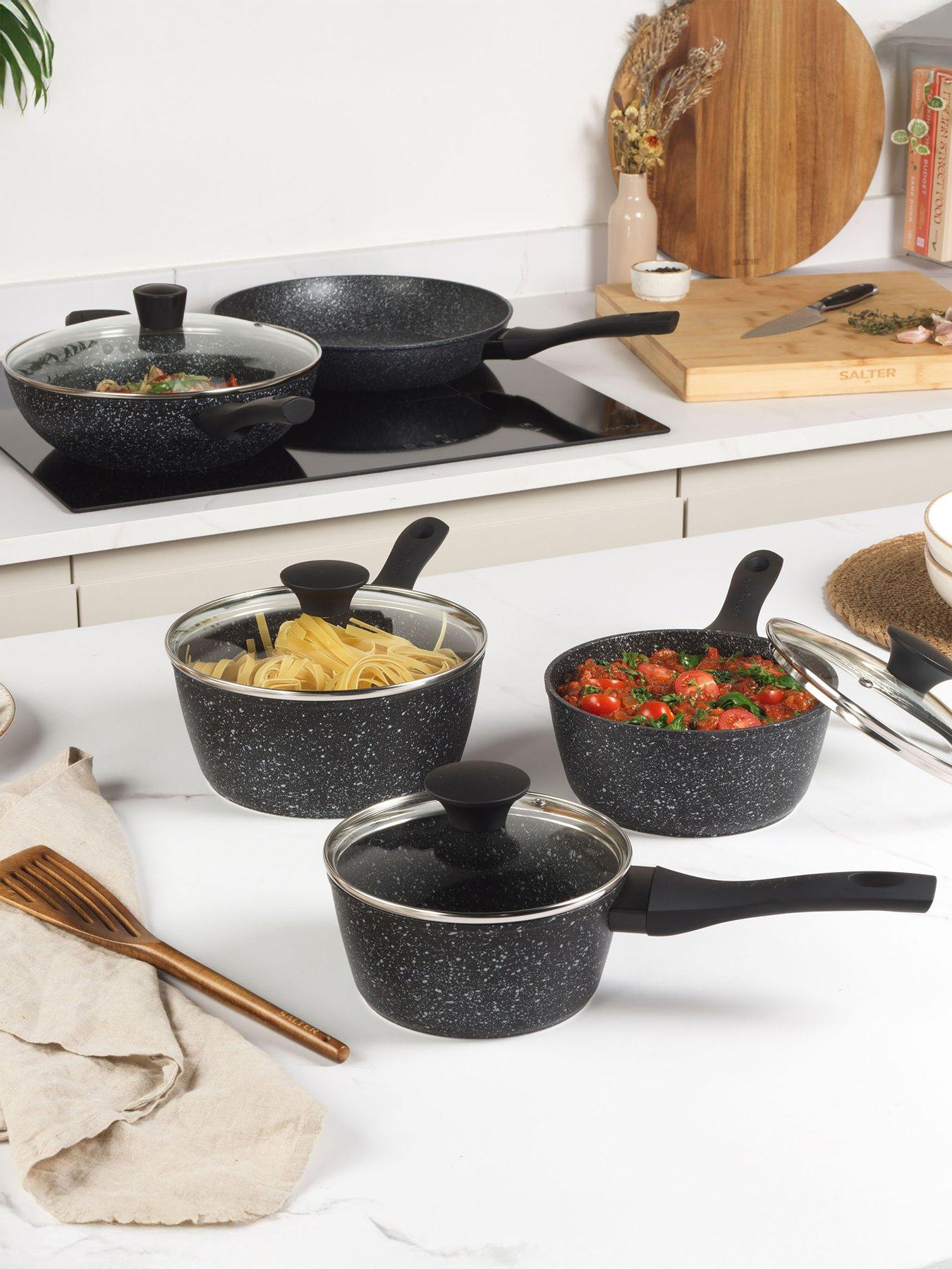 Image 6 of 6 of Salter Salter Megastone 3pc Pan Set - Silver