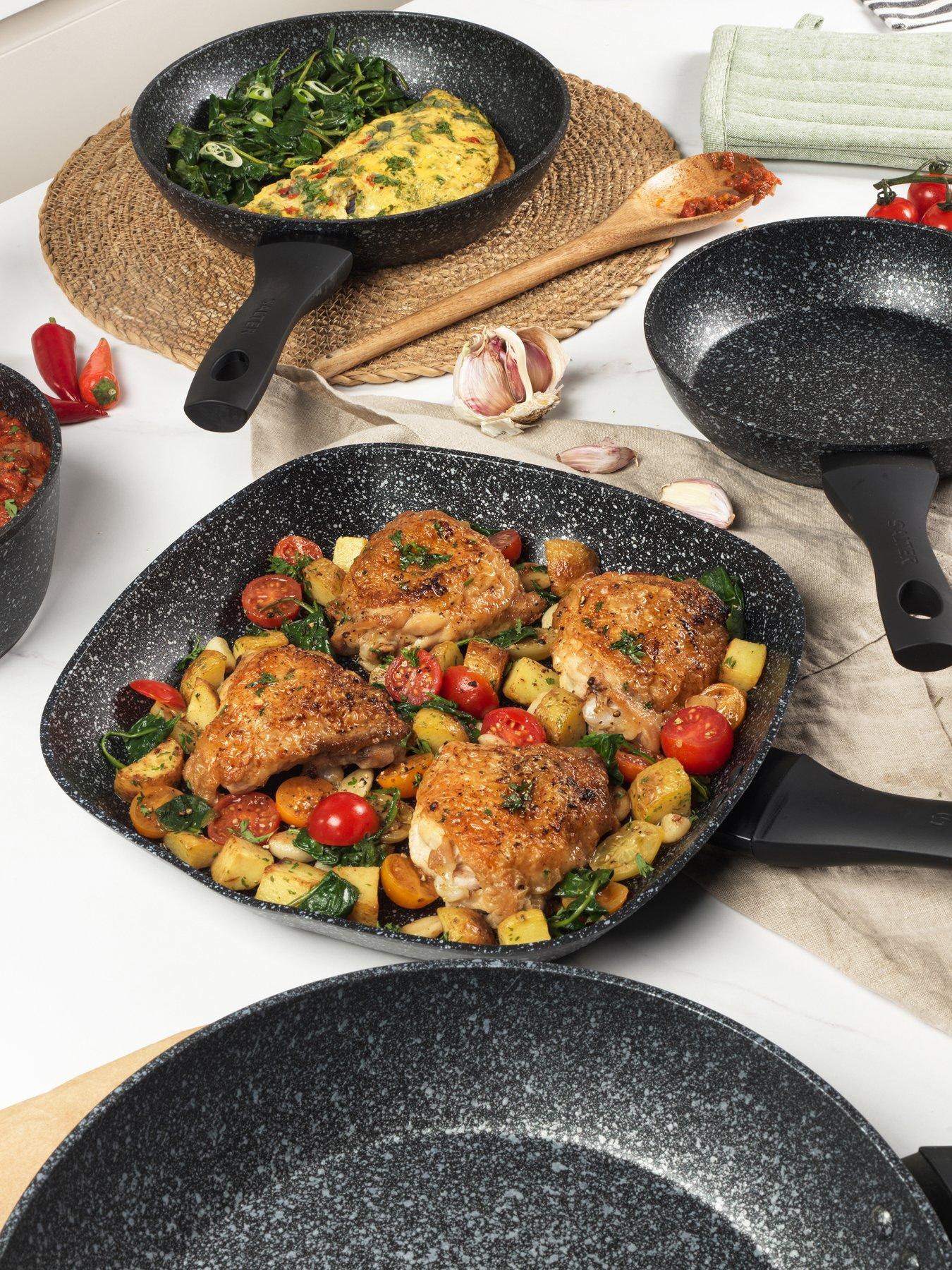 Image 3 of 4 of Salter Salter Megastone 3pc Frypan Set - Silver