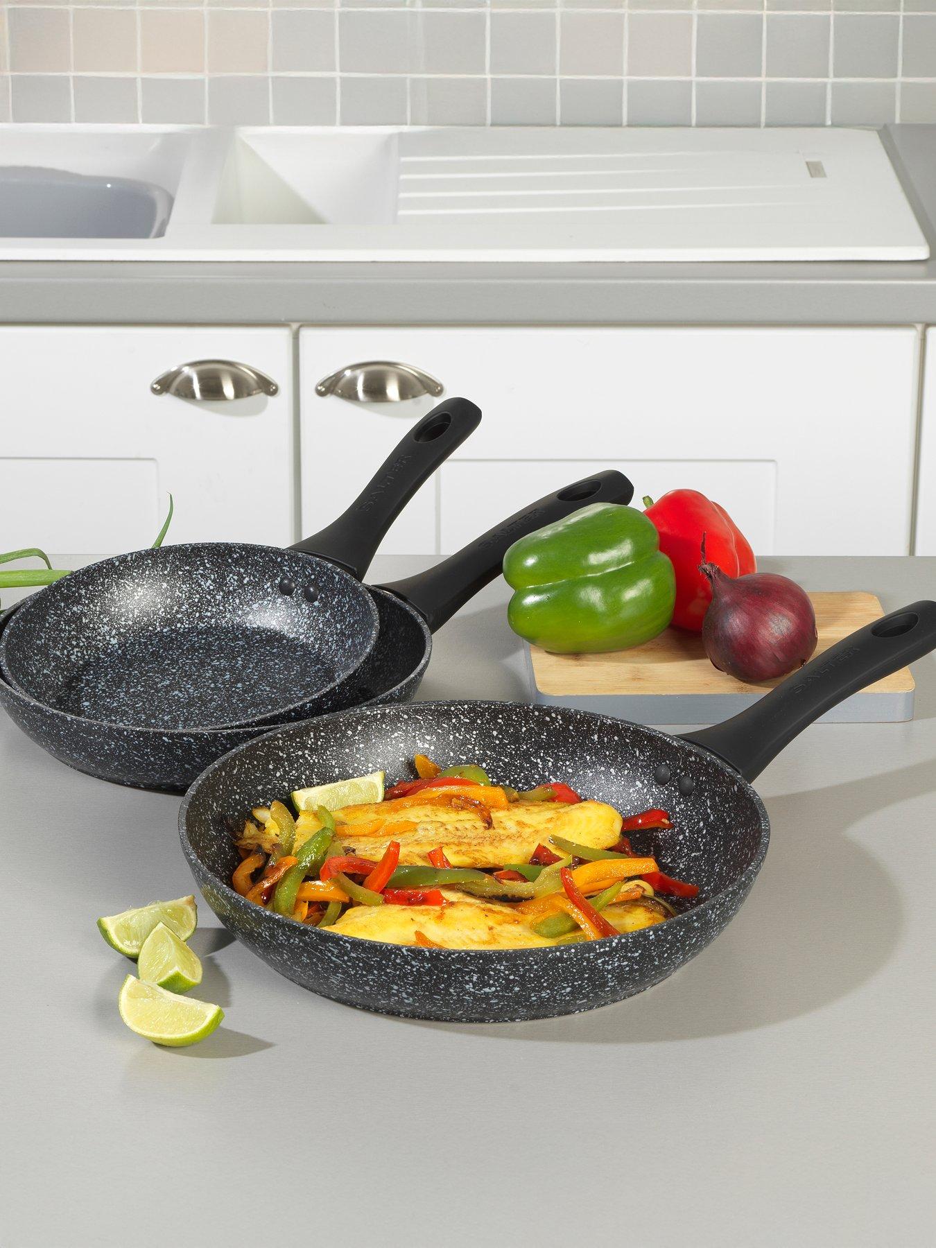 Image 4 of 4 of Salter Salter Megastone 3pc Frypan Set - Silver