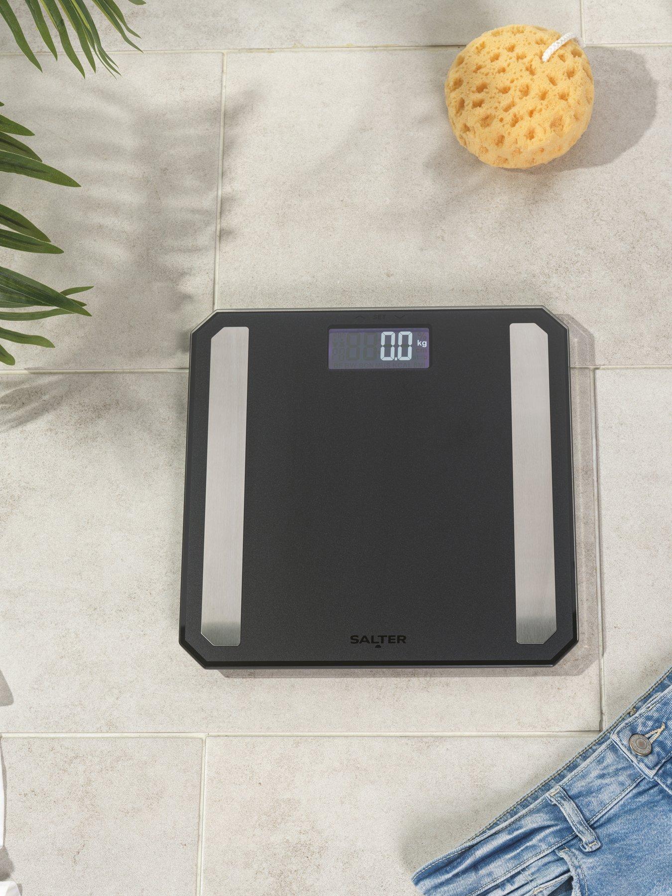 Matte Black Pattern Scale Salter Matte Black Analyser Scale | Littlewoods