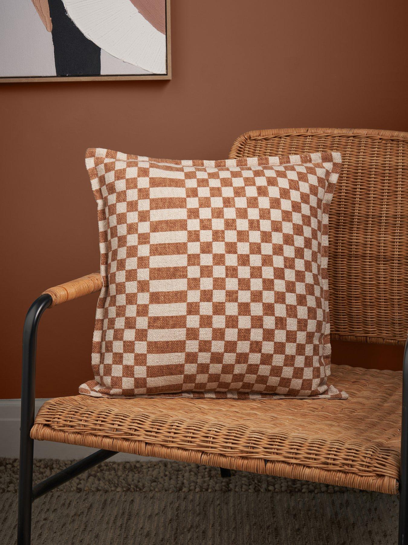 The Very Collection Revive Checker Cushion