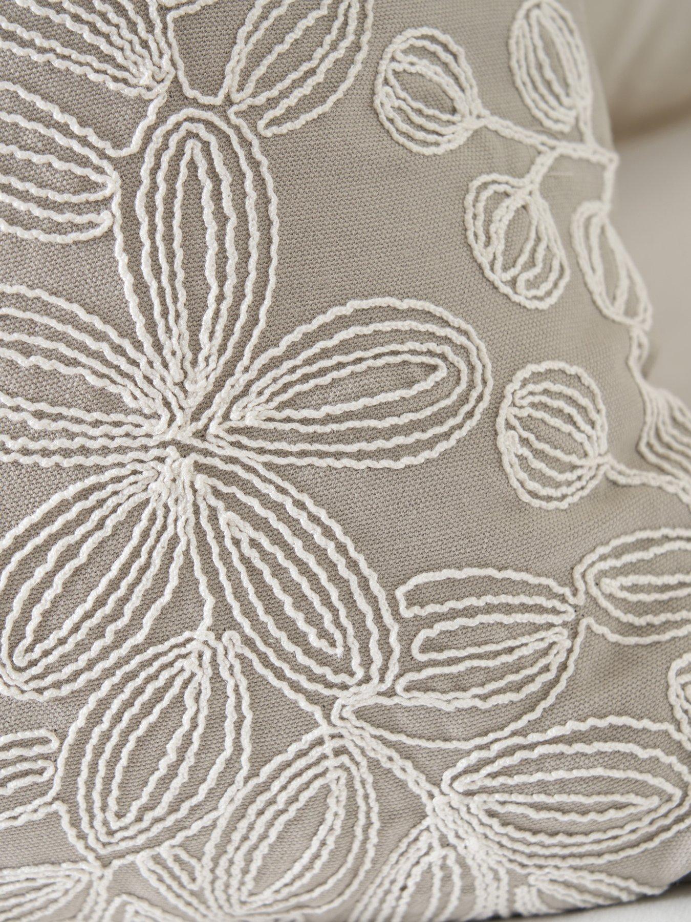  image of the-very-collection-spring-garden-embroidered-cushion