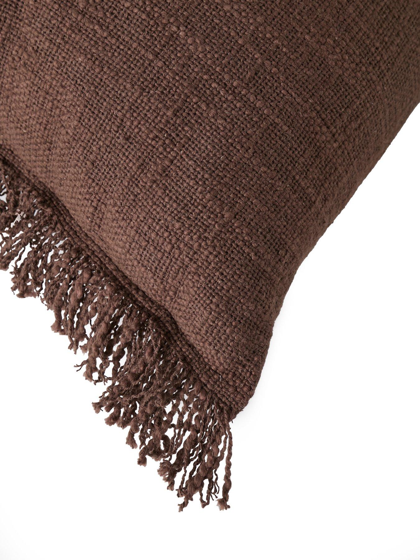 Image 3 of 7 of The Very Collection Zen Textured Cushion With Fringe
