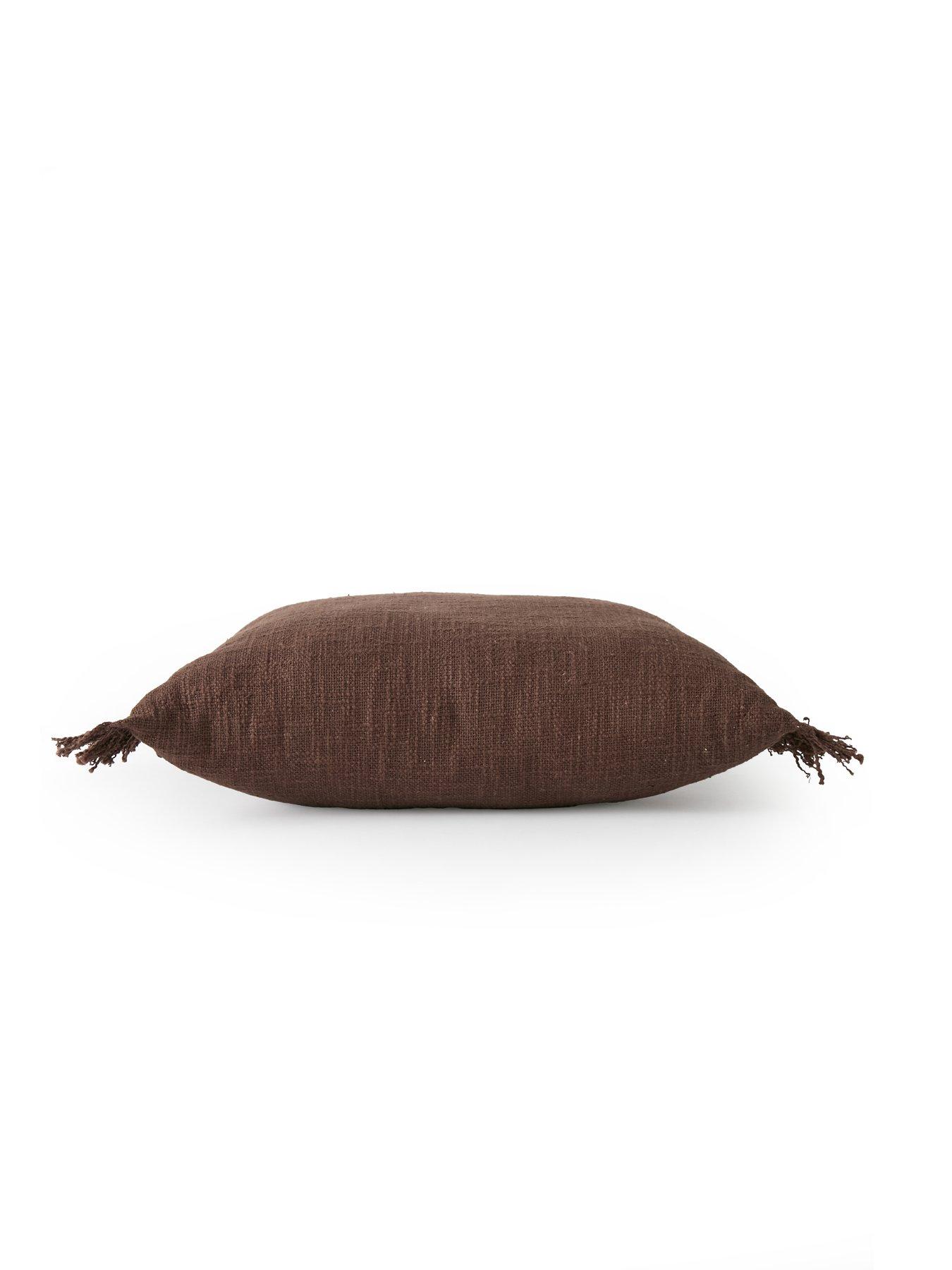 Image 5 of 7 of The Very Collection Zen Textured Cushion With Fringe