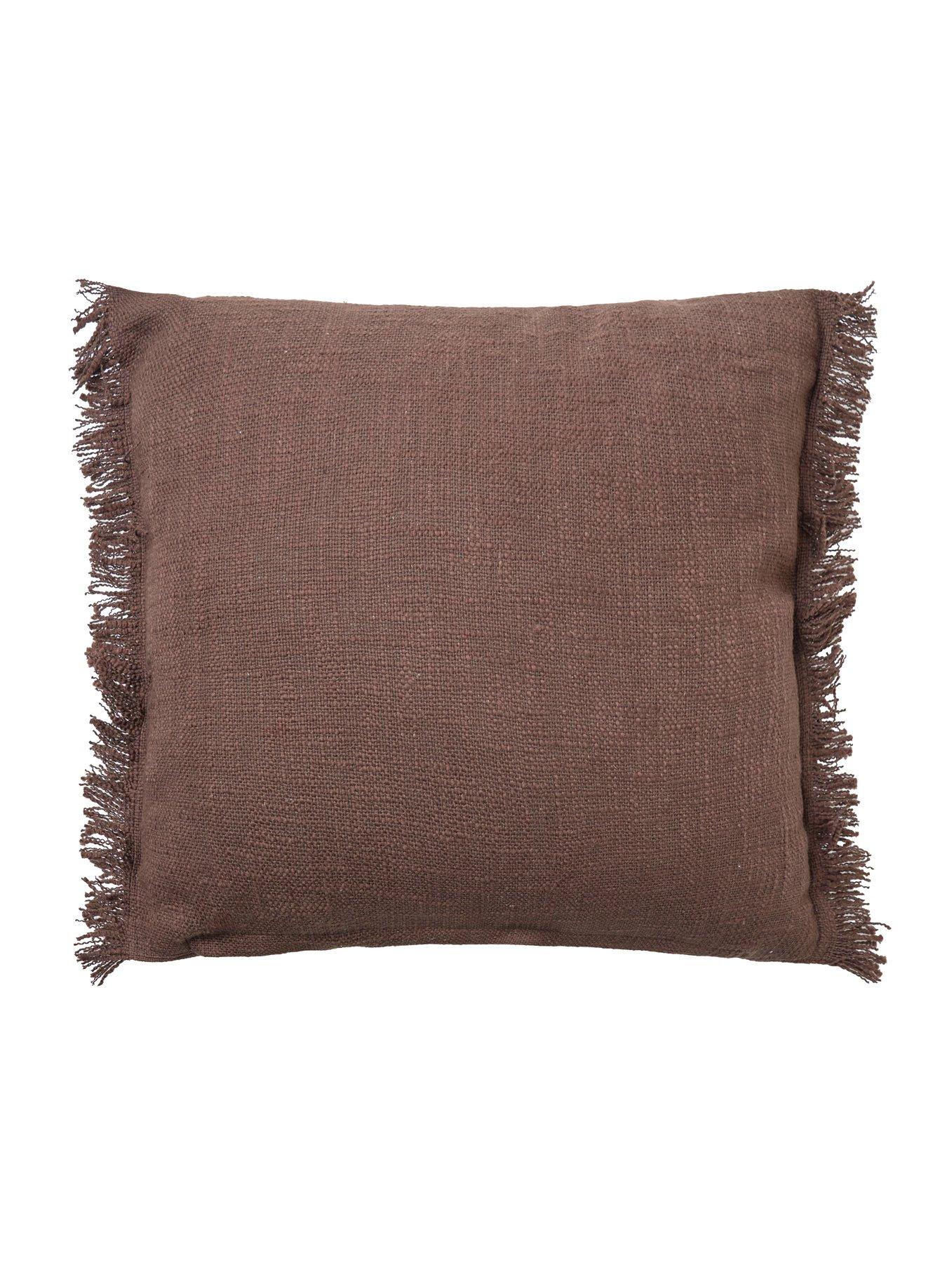 Image 6 of 7 of The Very Collection Zen Textured Cushion With Fringe