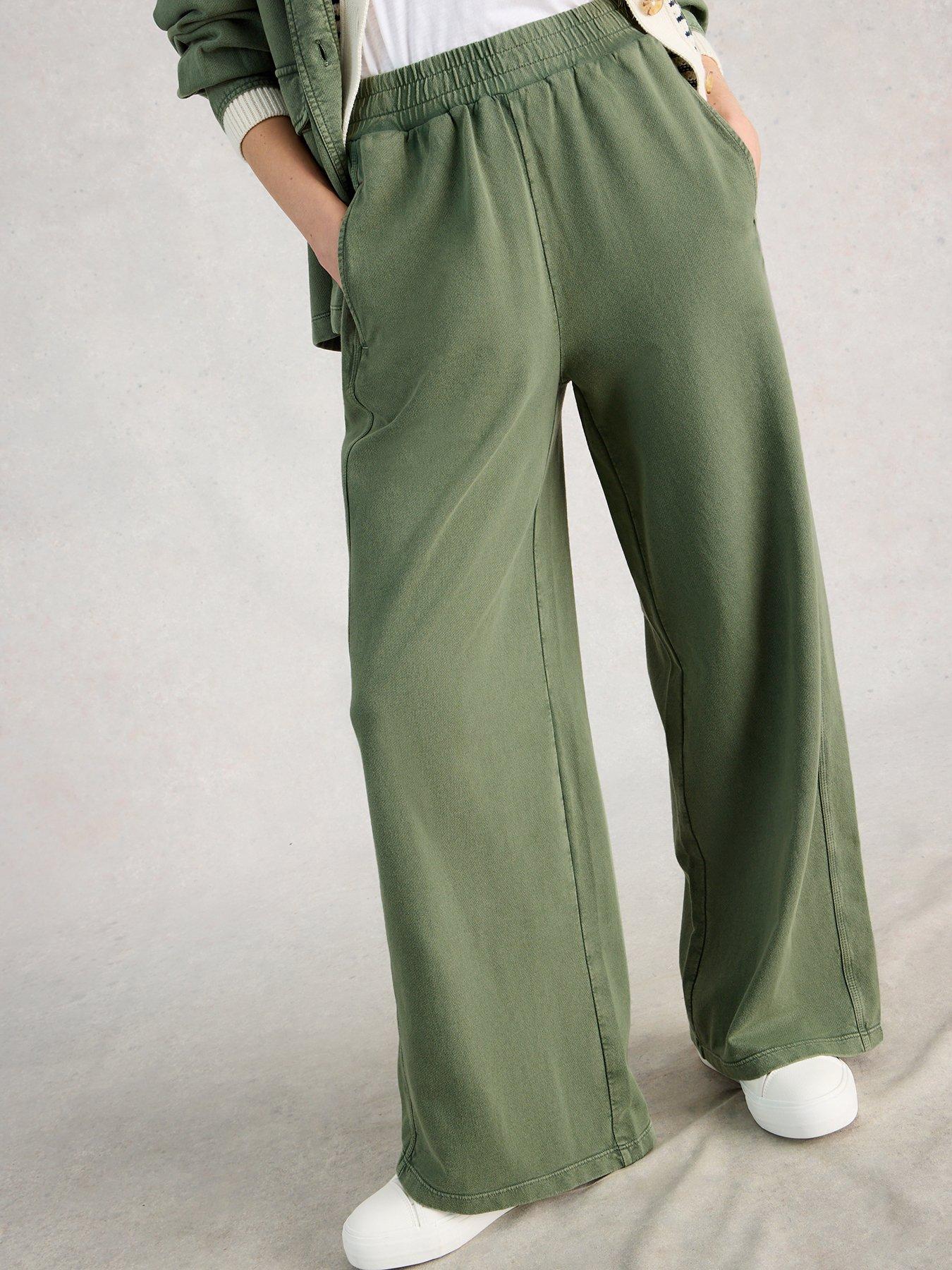  image of white-stuff-parker-wide-leg-jogger-green