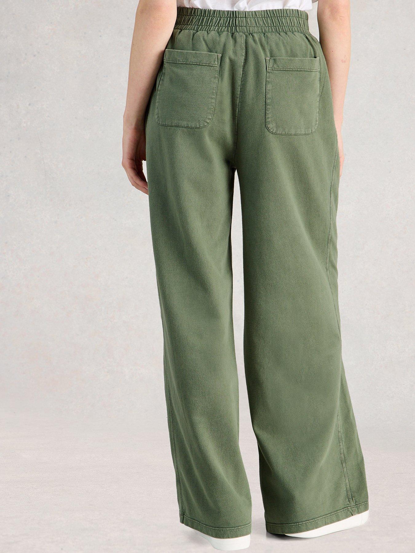  image of white-stuff-parker-wide-leg-jogger-green