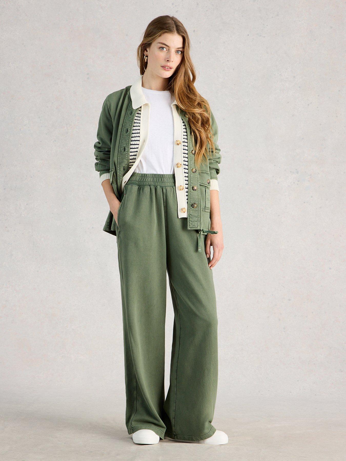  image of white-stuff-parker-wide-leg-jogger-green