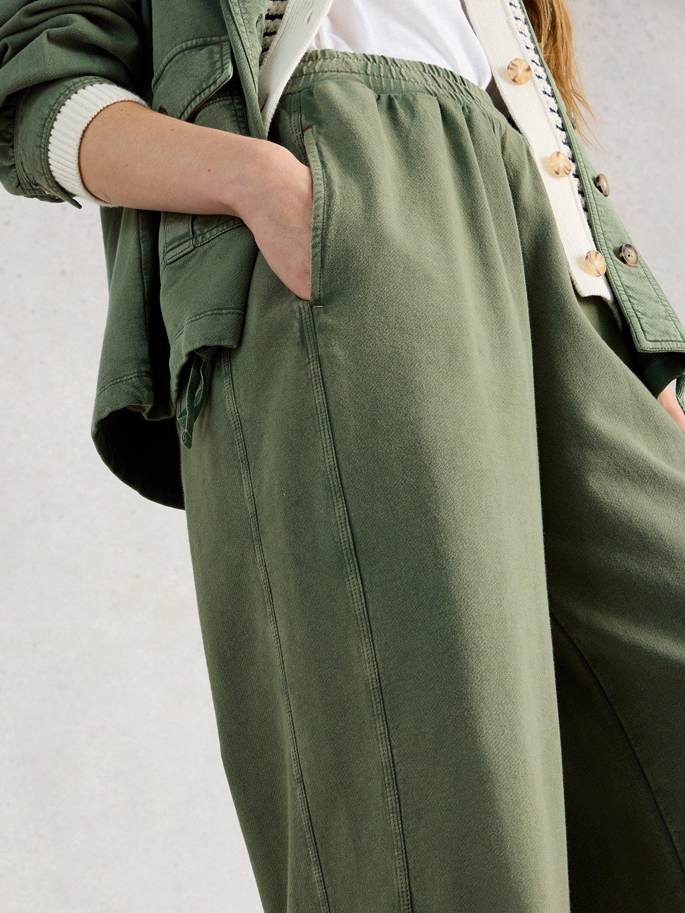  image of white-stuff-parker-wide-leg-jogger-green