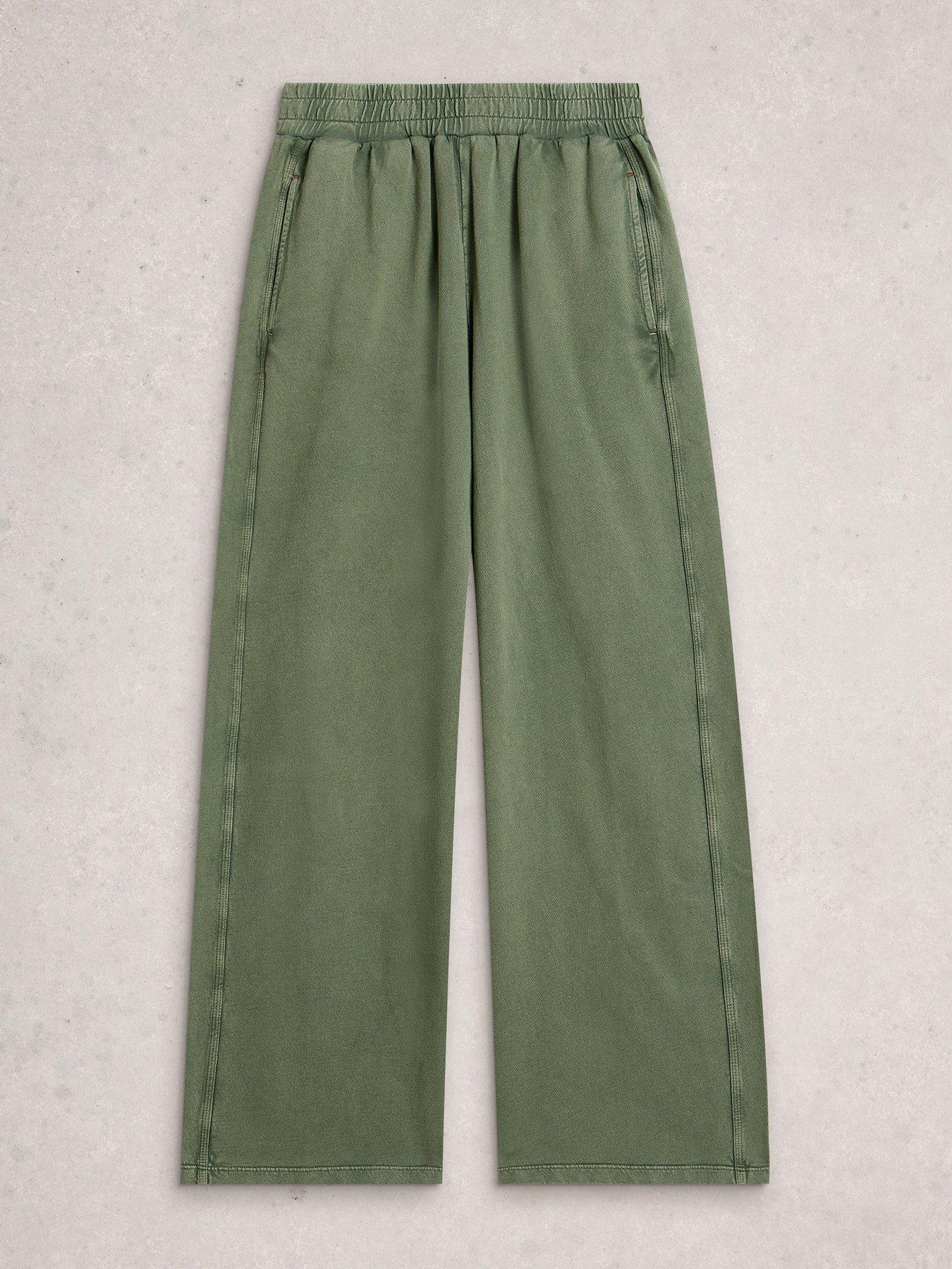  image of white-stuff-parker-wide-leg-jogger-green