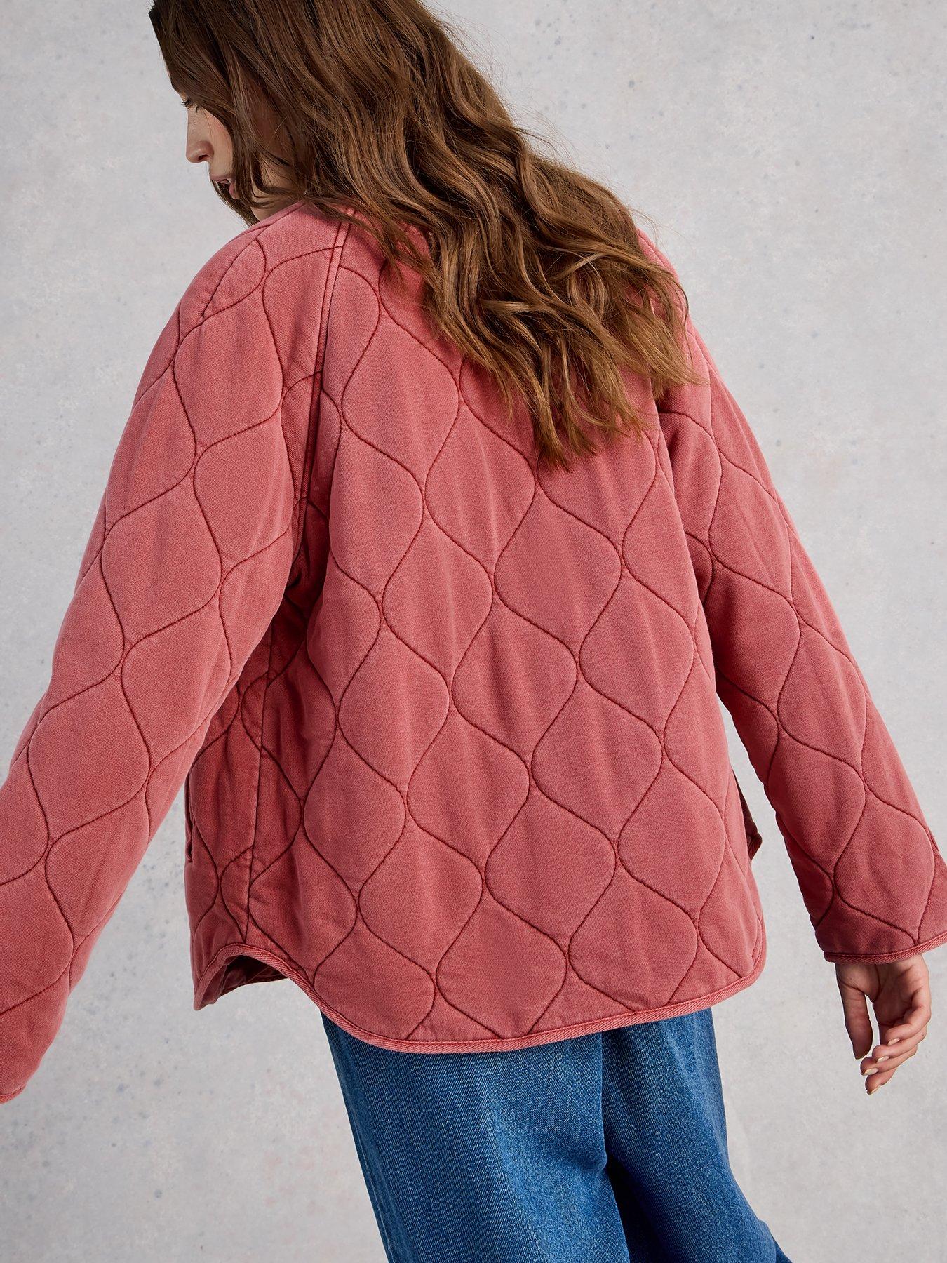 Image 2 of 6 of White Stuff Anya Jersey Quilted Jacket - Pink