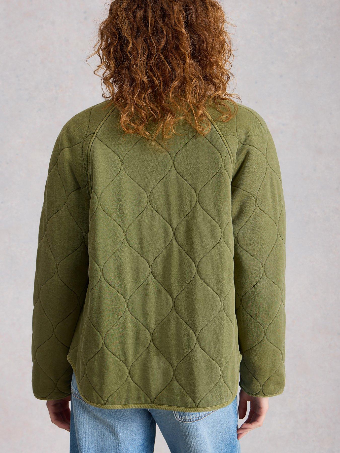 Image 2 of 6 of White Stuff Anya Jersey Quilted Jacket - Green