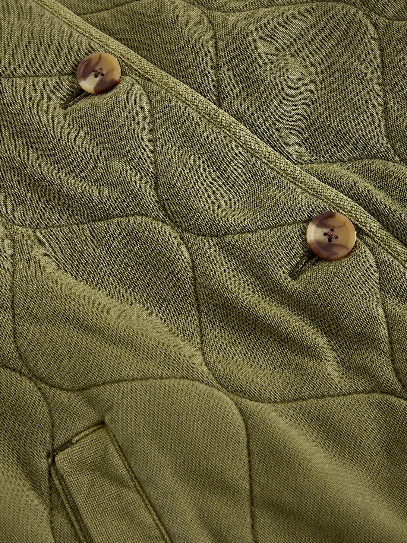 Image 6 of 6 of White Stuff Anya Jersey Quilted Jacket - Green