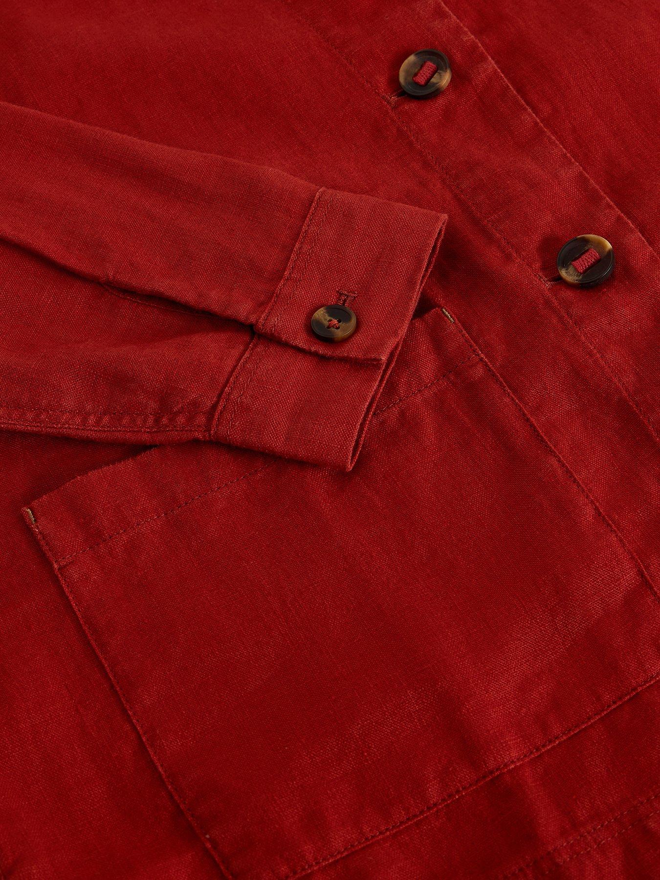  image of white-stuff-isabel-linen-jacket-red