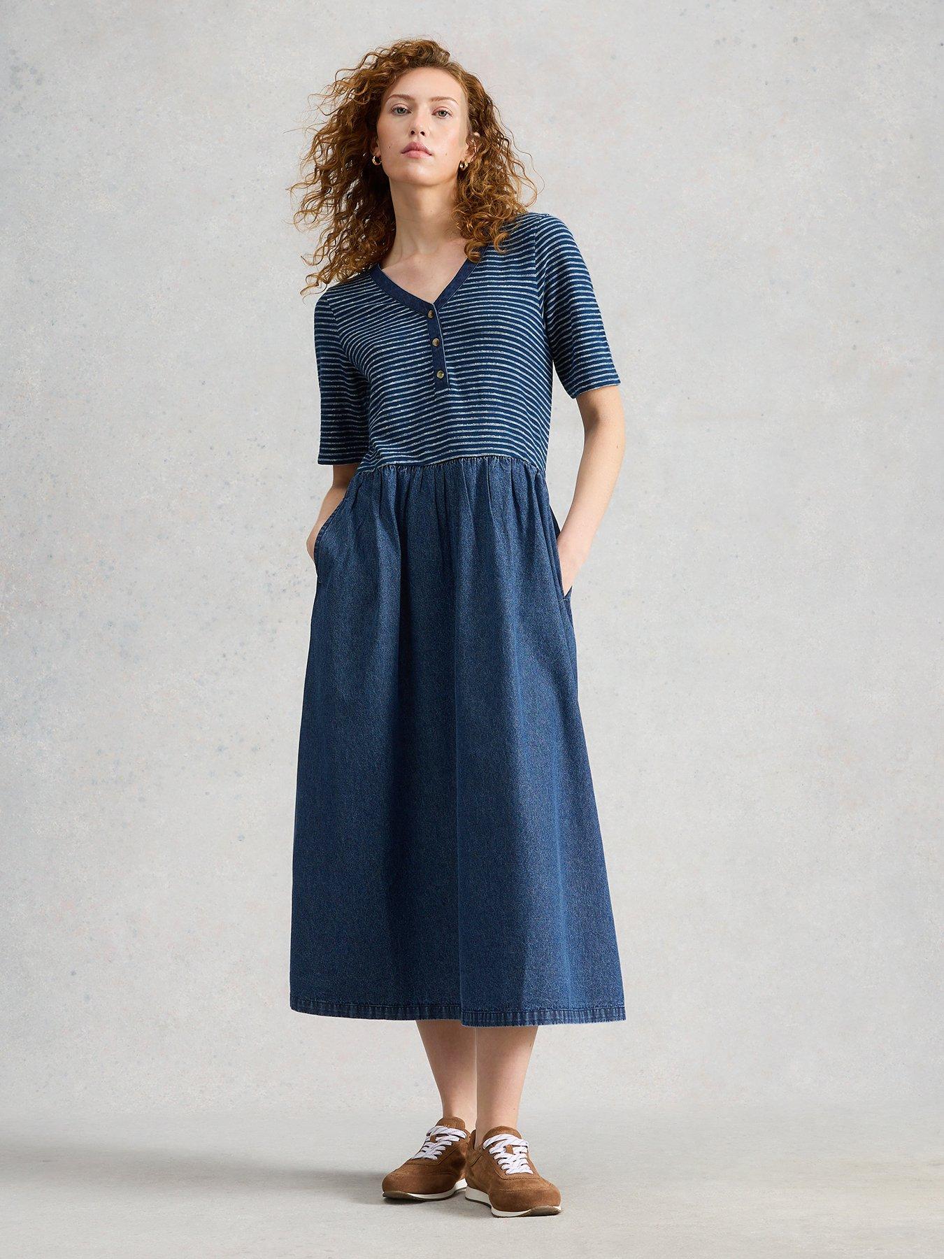 front image of white-stuff-shay-jersey-mix-dress-blue