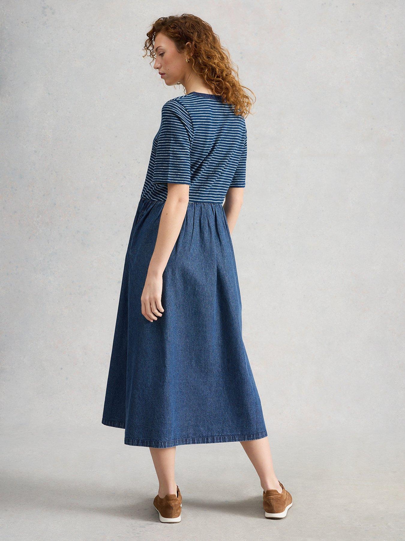 stillFront image of white-stuff-shay-jersey-mix-dress-blue