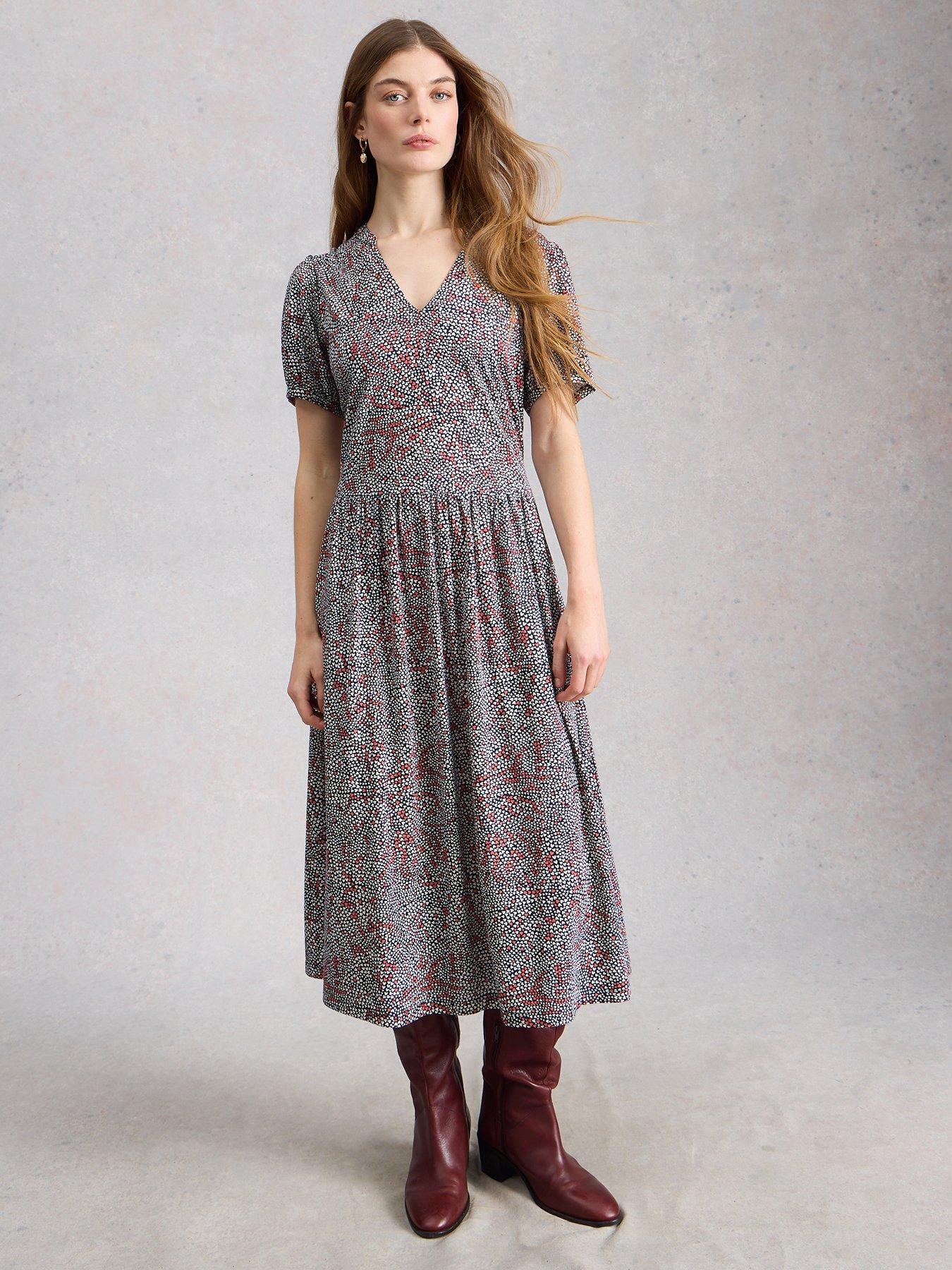 White Stuff Leah Jersey Dress - Navy