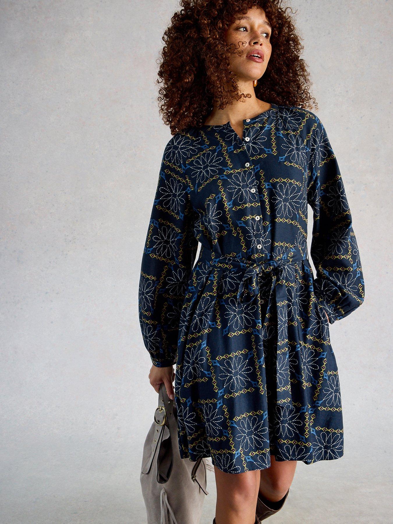 White Stuff Monique Swing Dress - Blue