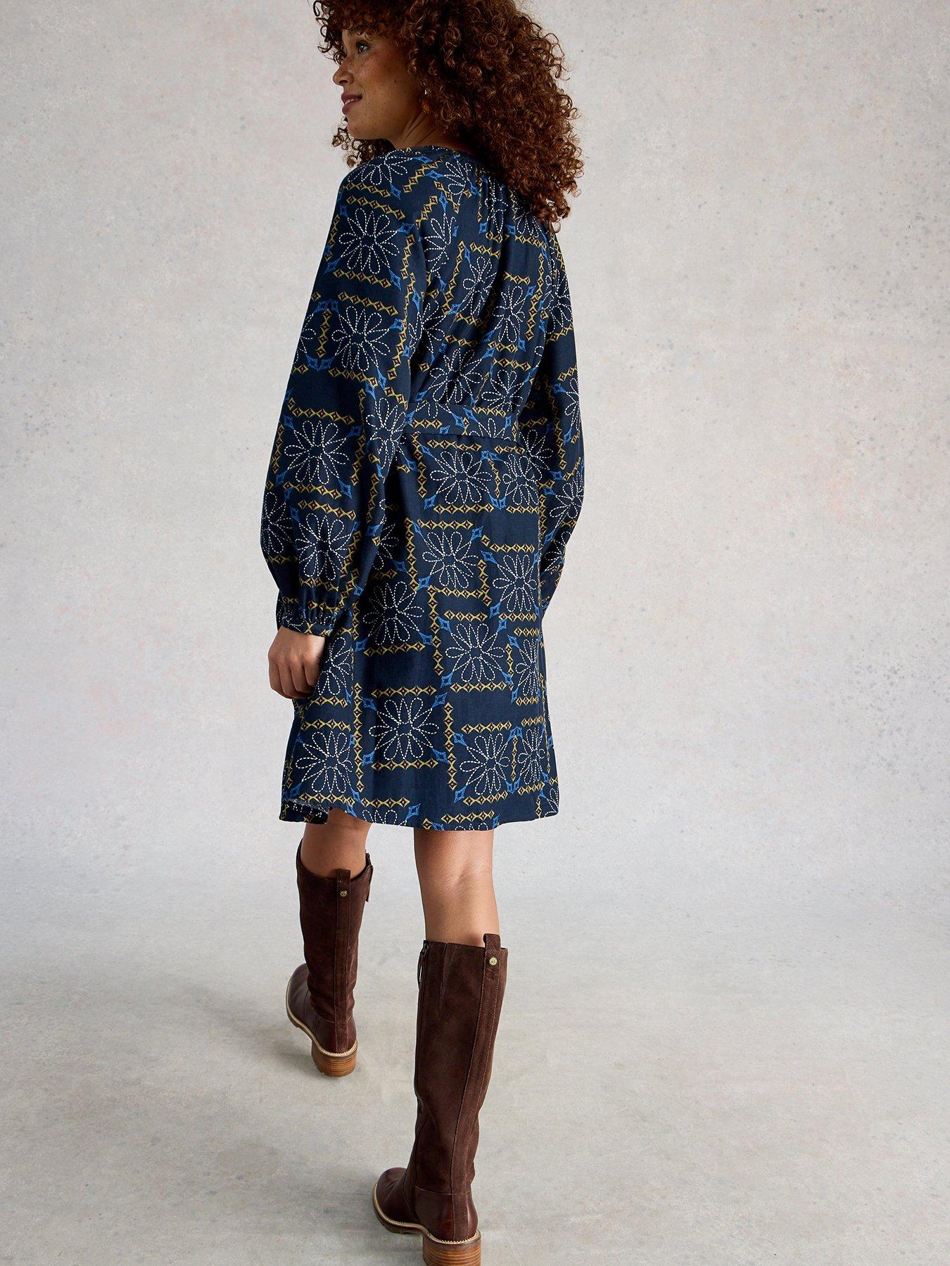  image of white-stuff-monique-swing-dress-blue
