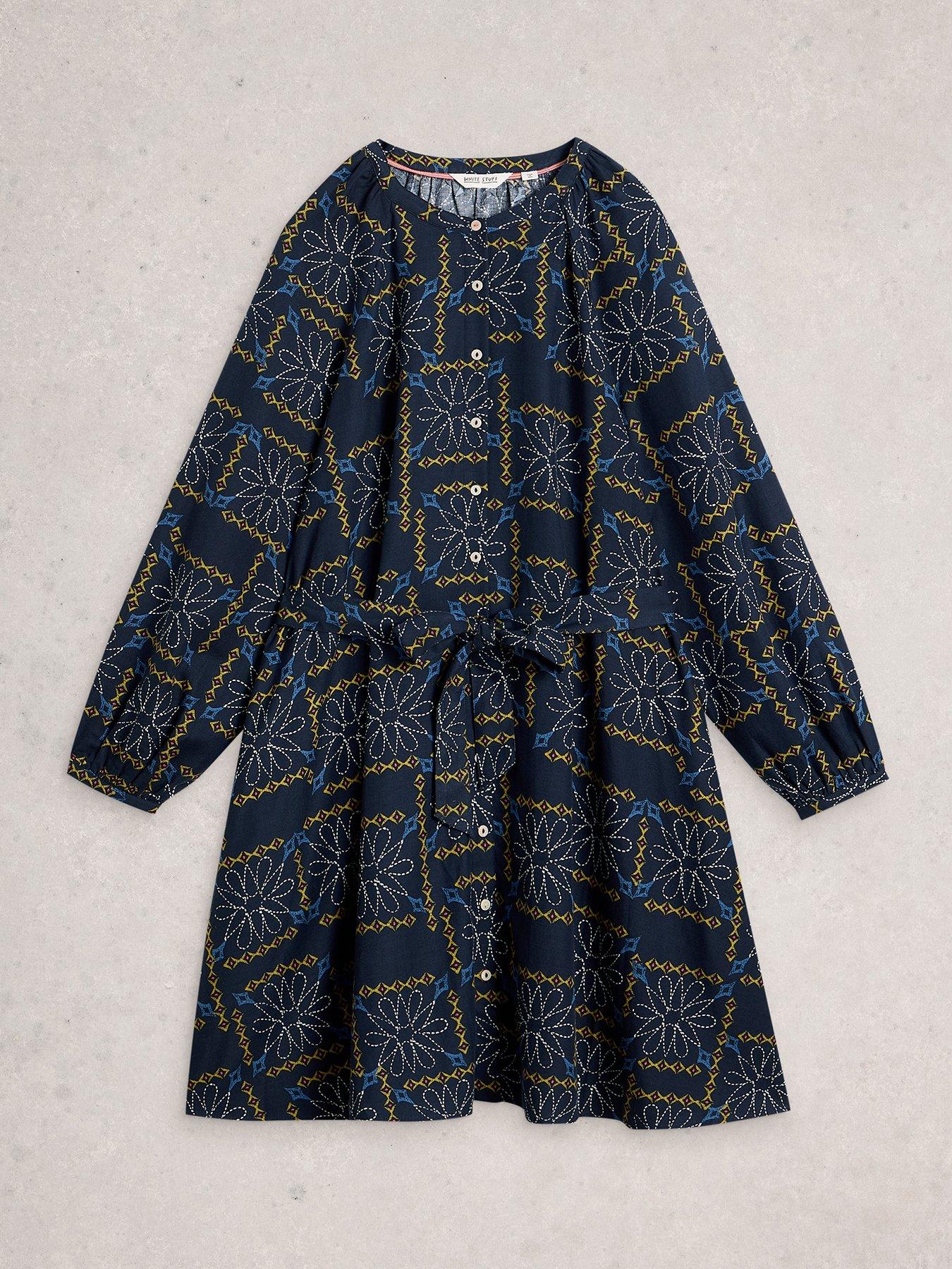  image of white-stuff-monique-swing-dress-blue