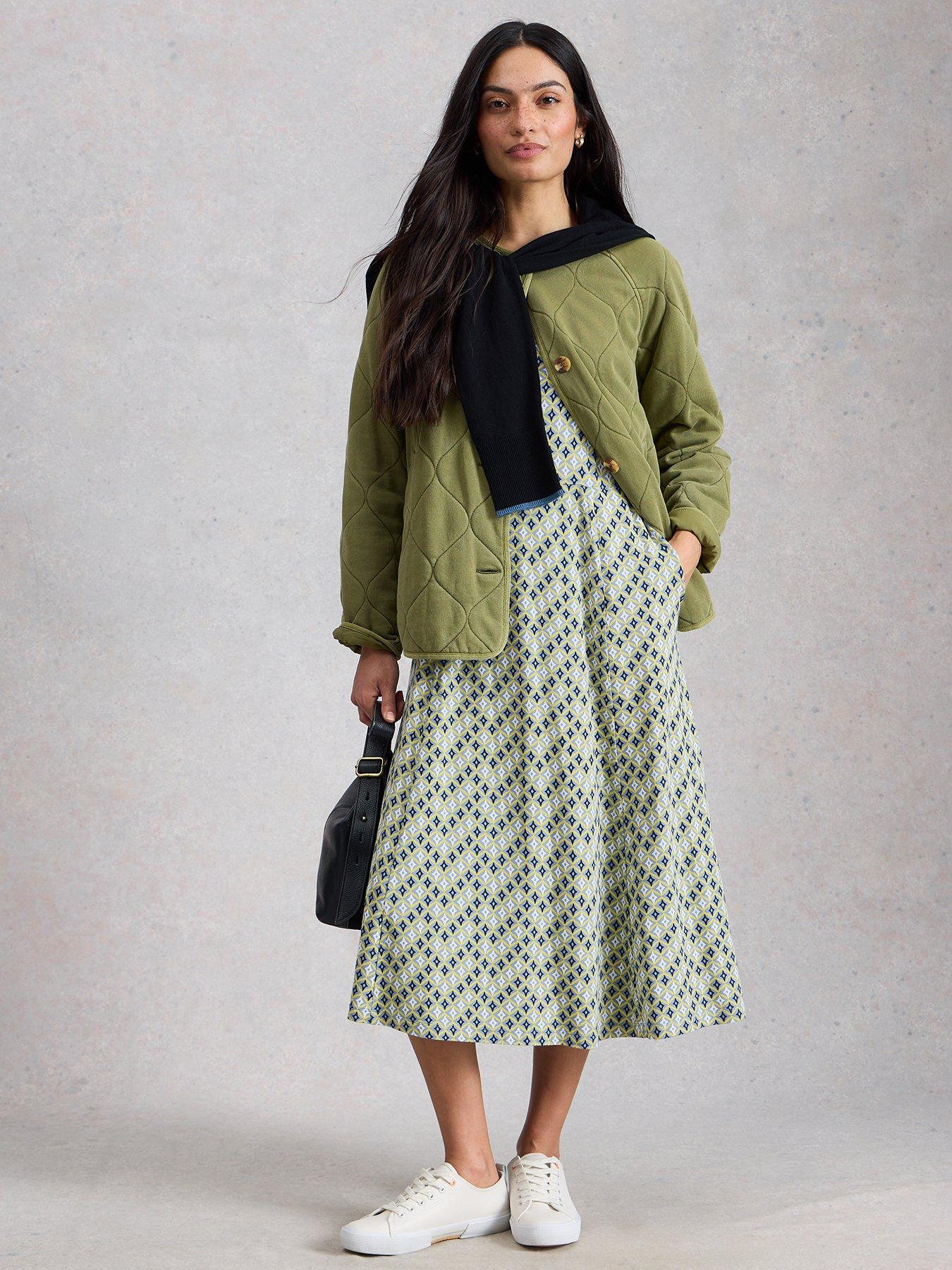  image of white-stuff-madeline-jersey-dress-green