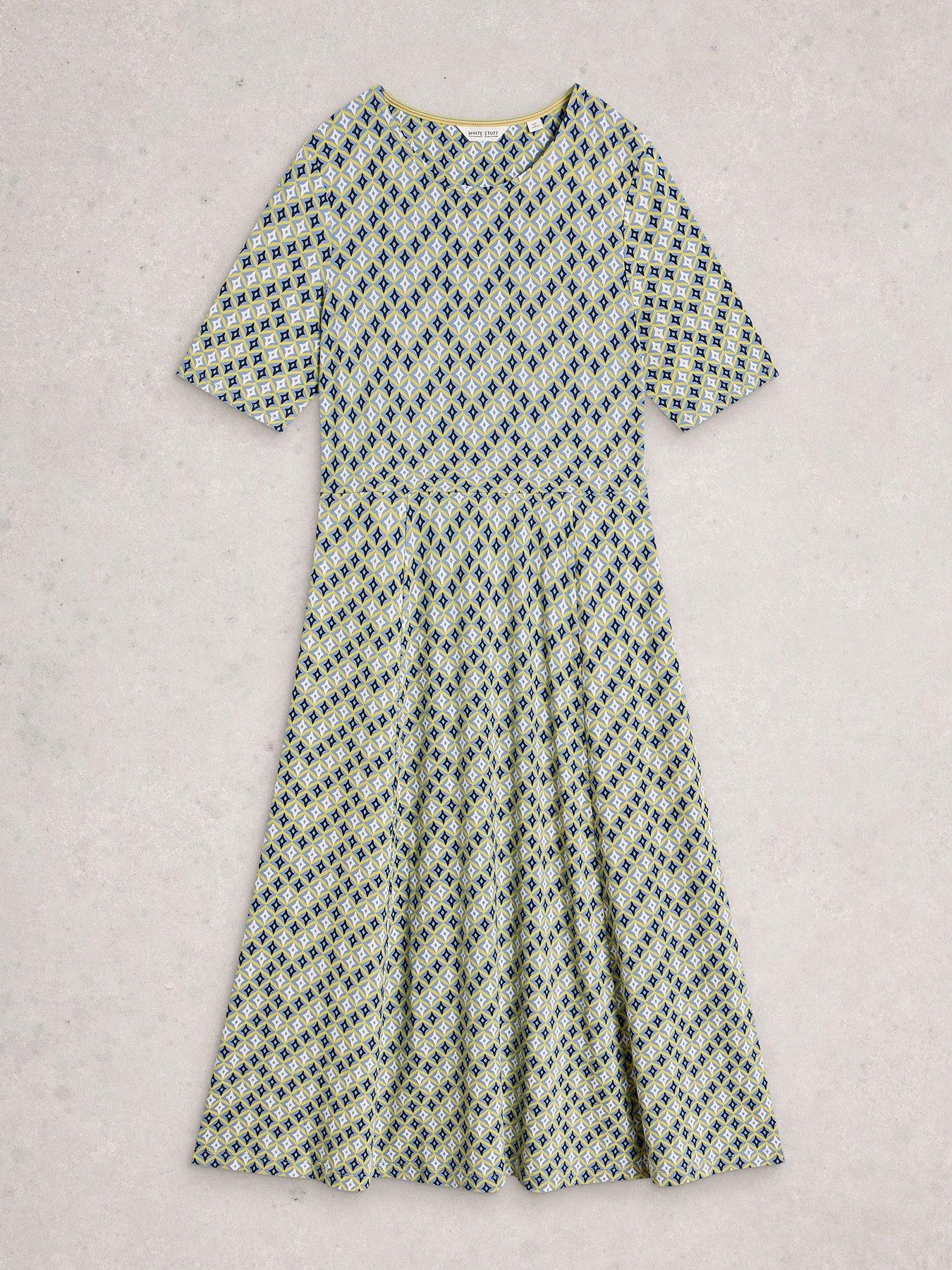  image of white-stuff-madeline-jersey-dress-green