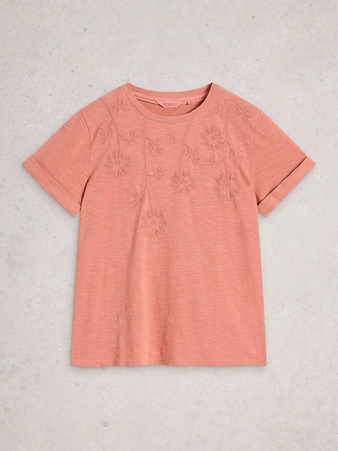  image of white-stuff-gina-embroidered-t-shirt-pink