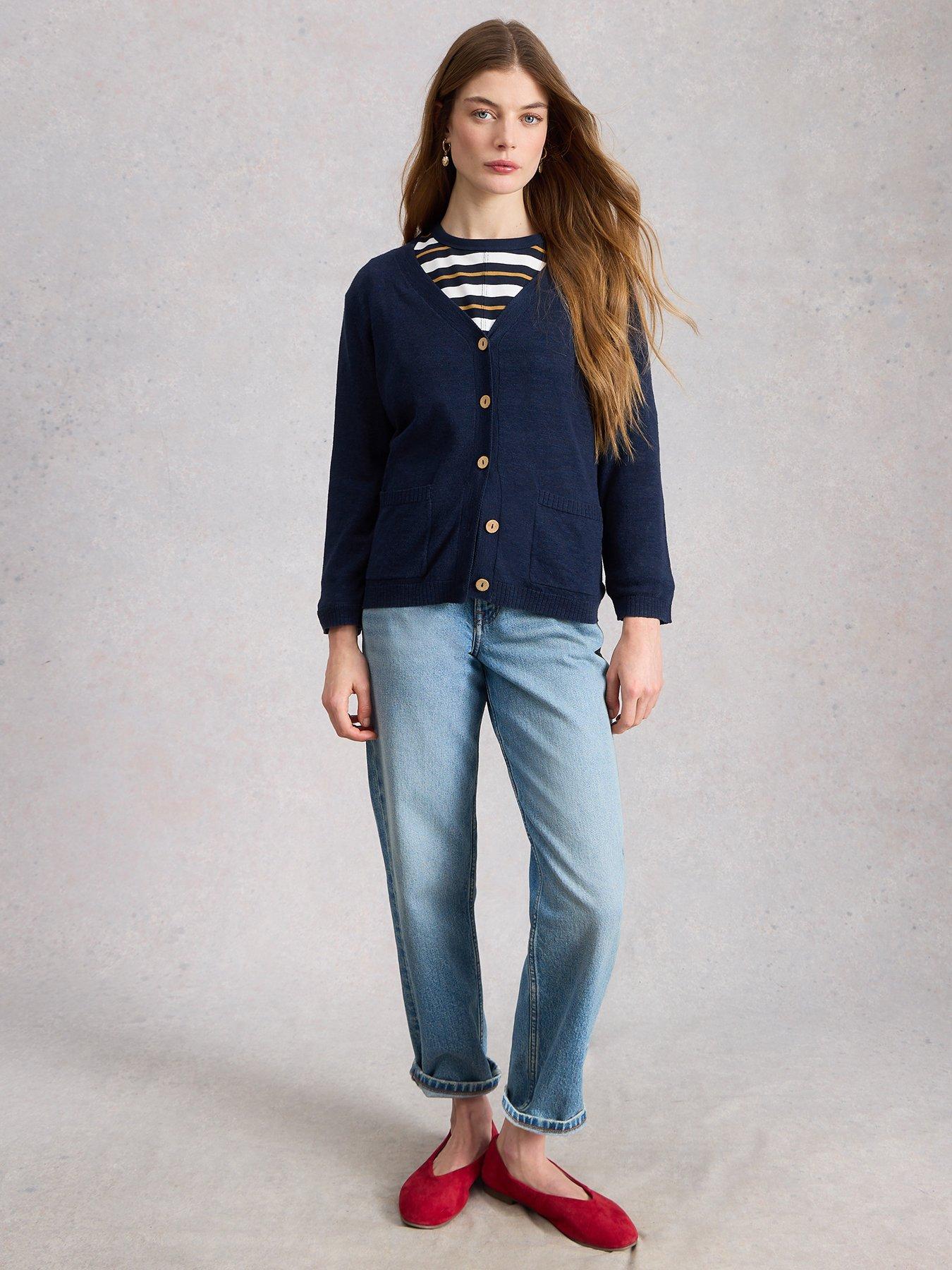  image of white-stuff-nova-linen-blend-cardigan-navy