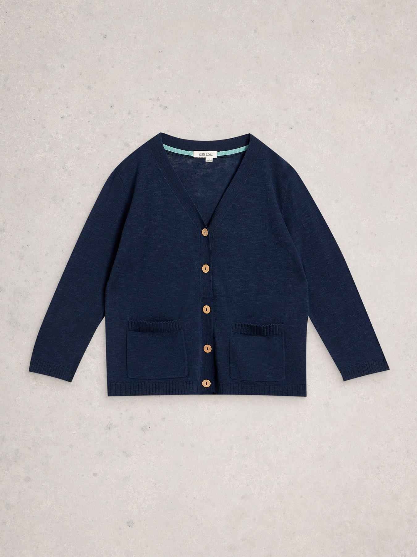 image of white-stuff-nova-linen-blend-cardigan-navy
